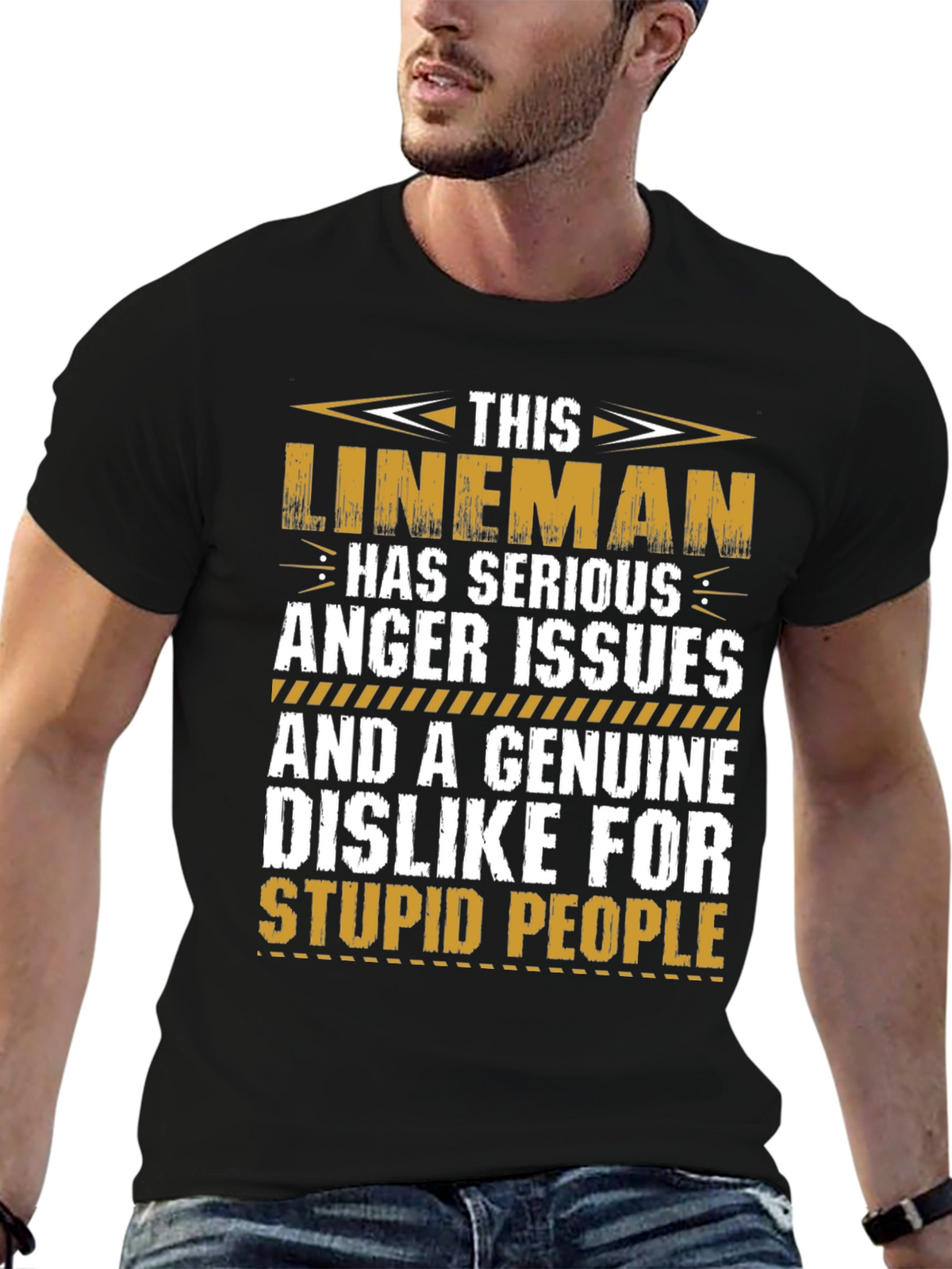 Lineman Anger Issues Graphic T-Shirt