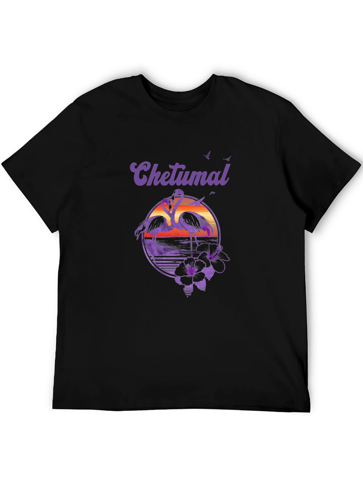 Chetumal Flamingo Sunset T-Shirt