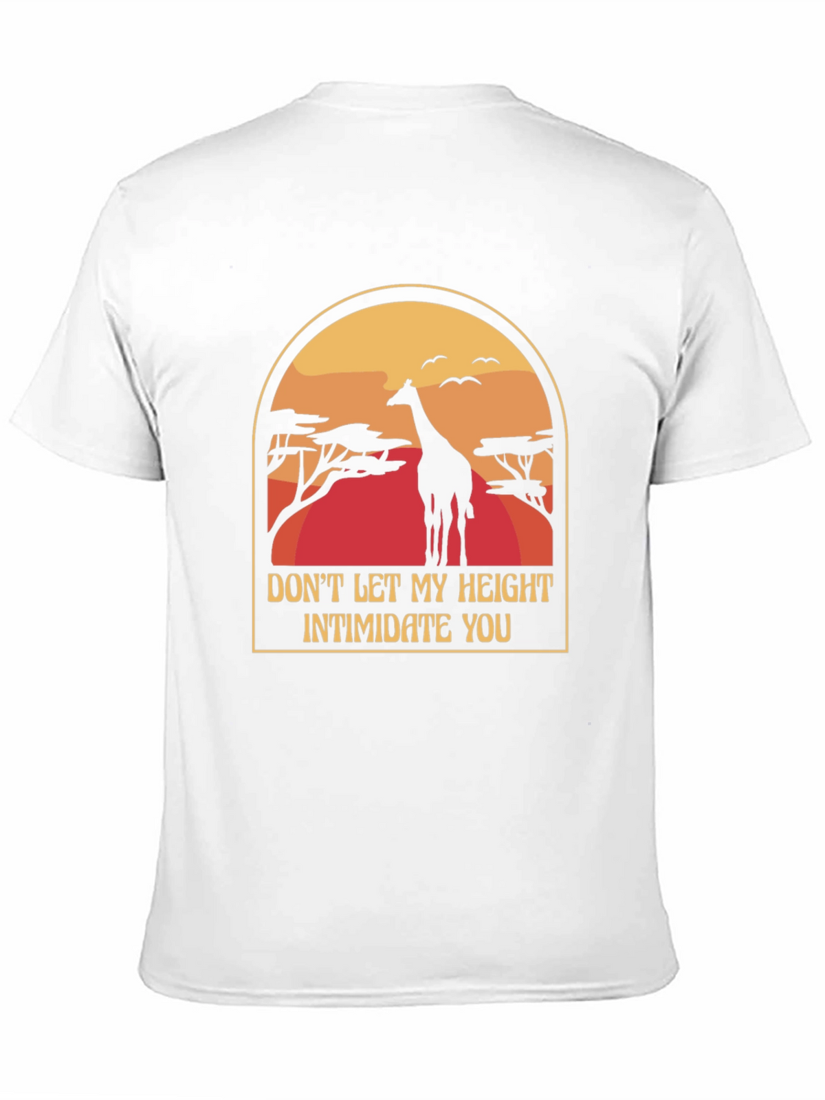Giraffe Height Funny Black T-Shirt
