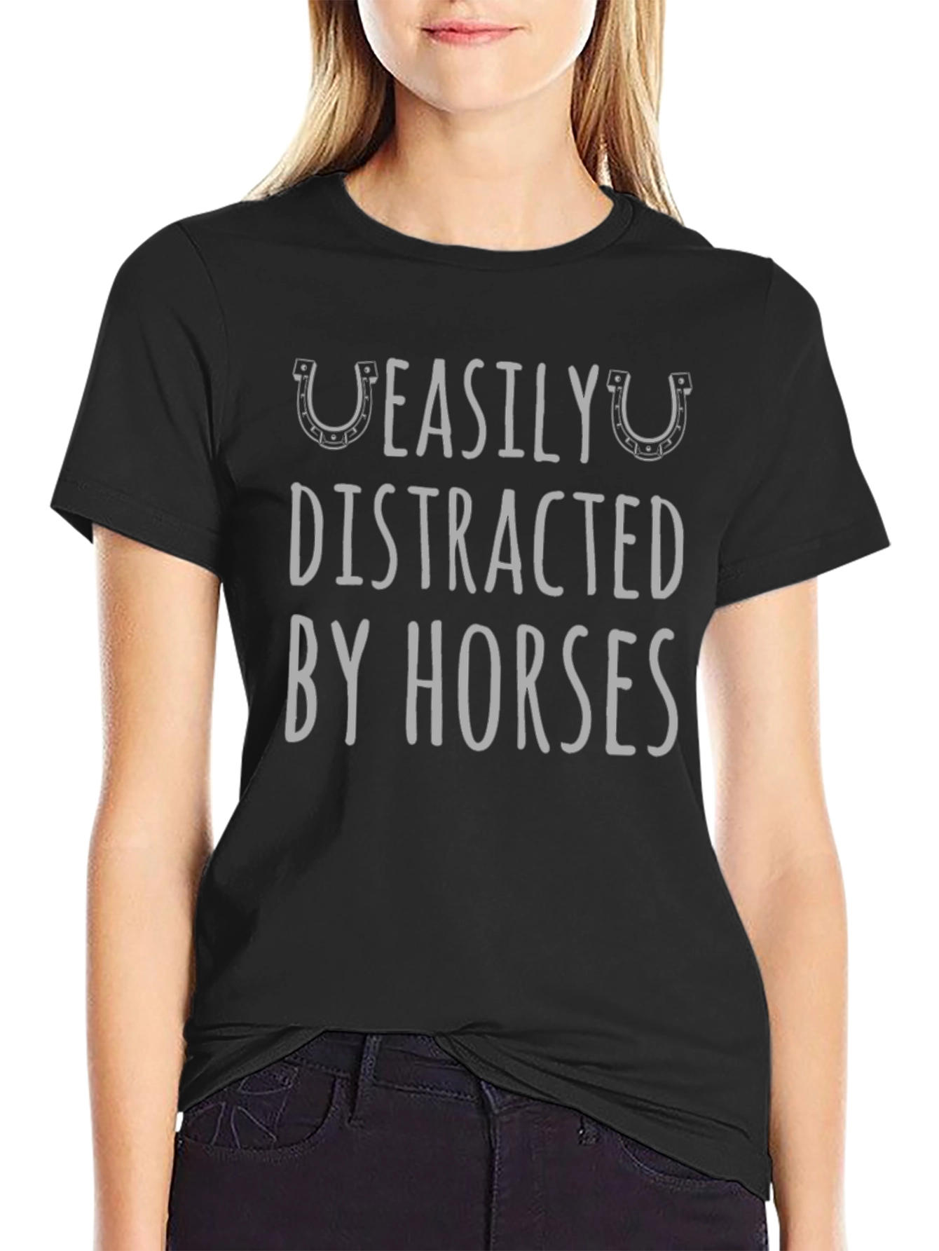 Easily Distracted By Horses Graphic Tee