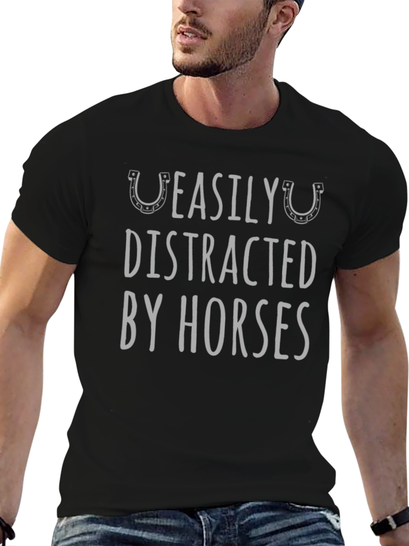 Easily Distracted By Horses Graphic Tee