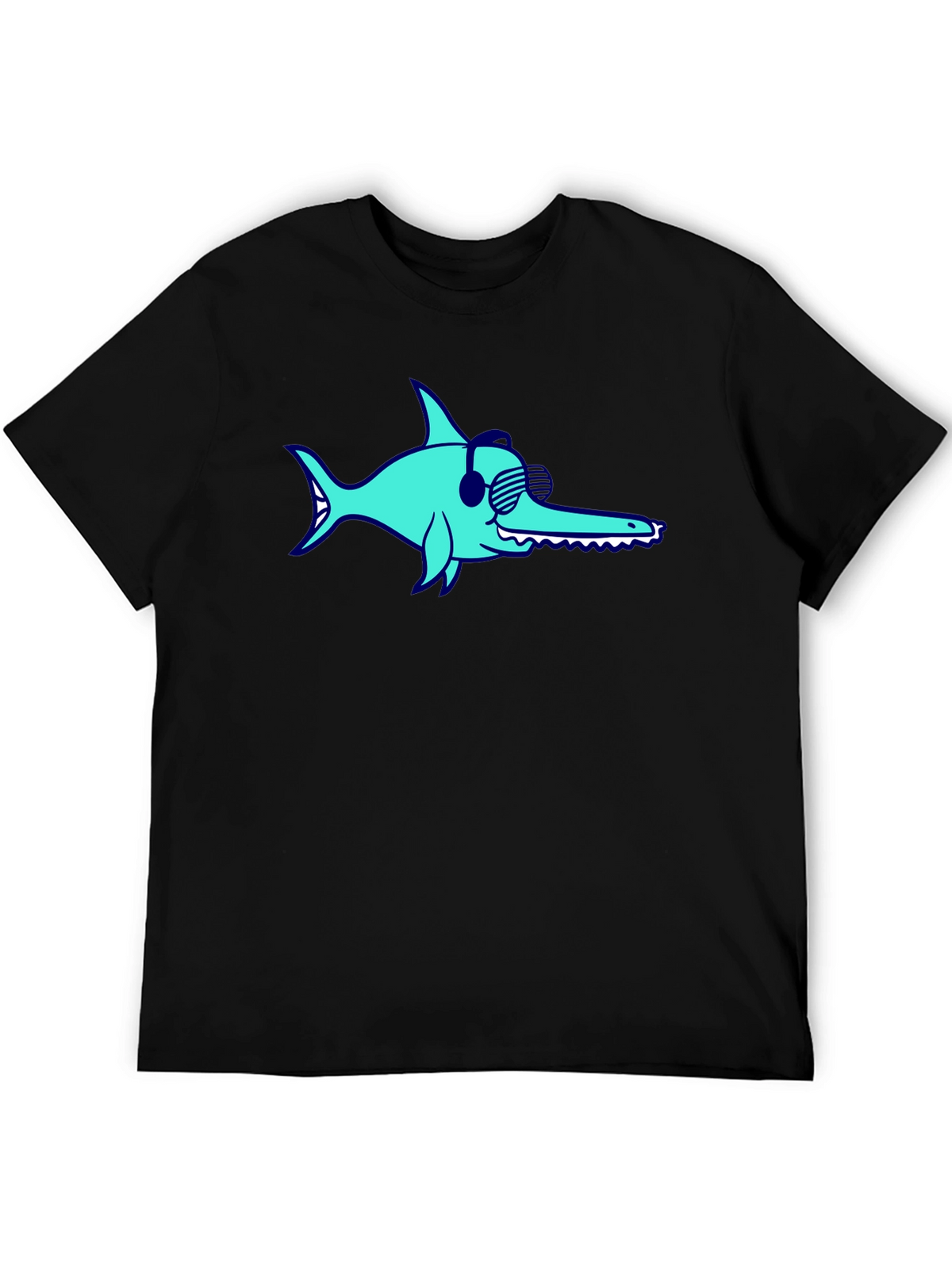 Funny Sawfish with Headphones T-Shirt