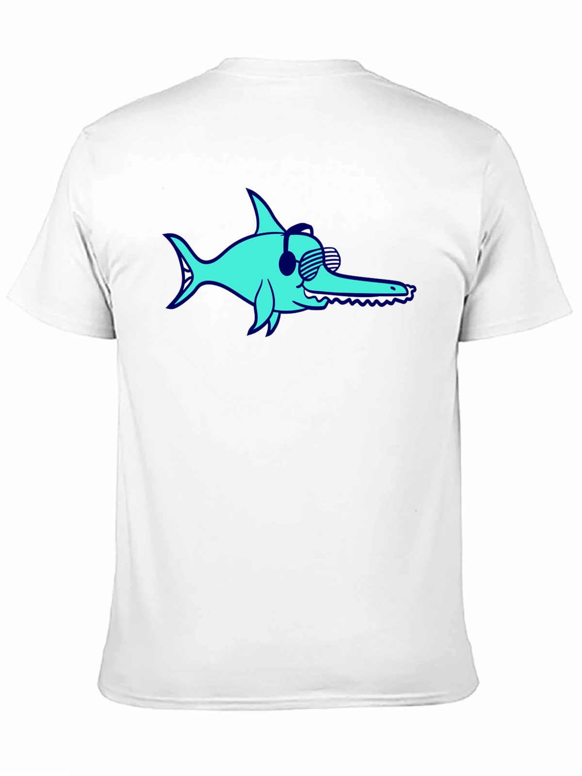 Funny Sawfish with Headphones T-Shirt