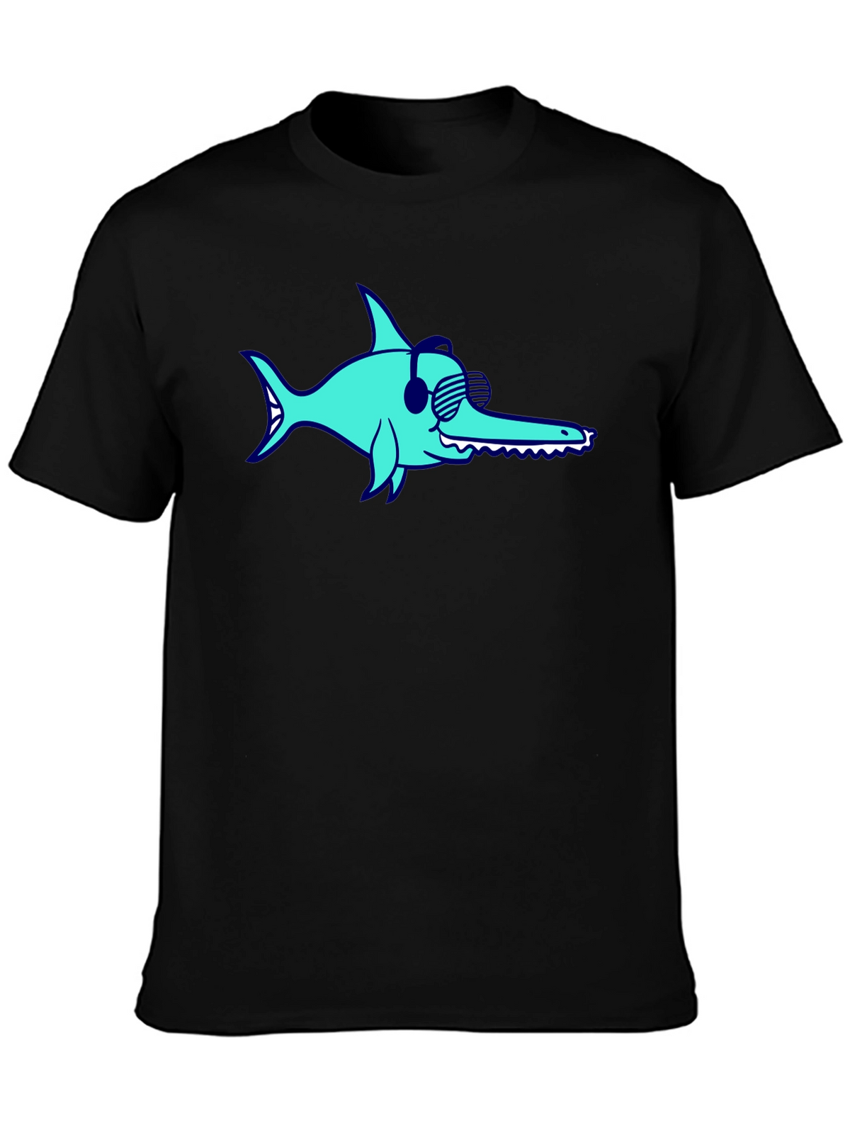 Funny Sawfish with Headphones T-Shirt