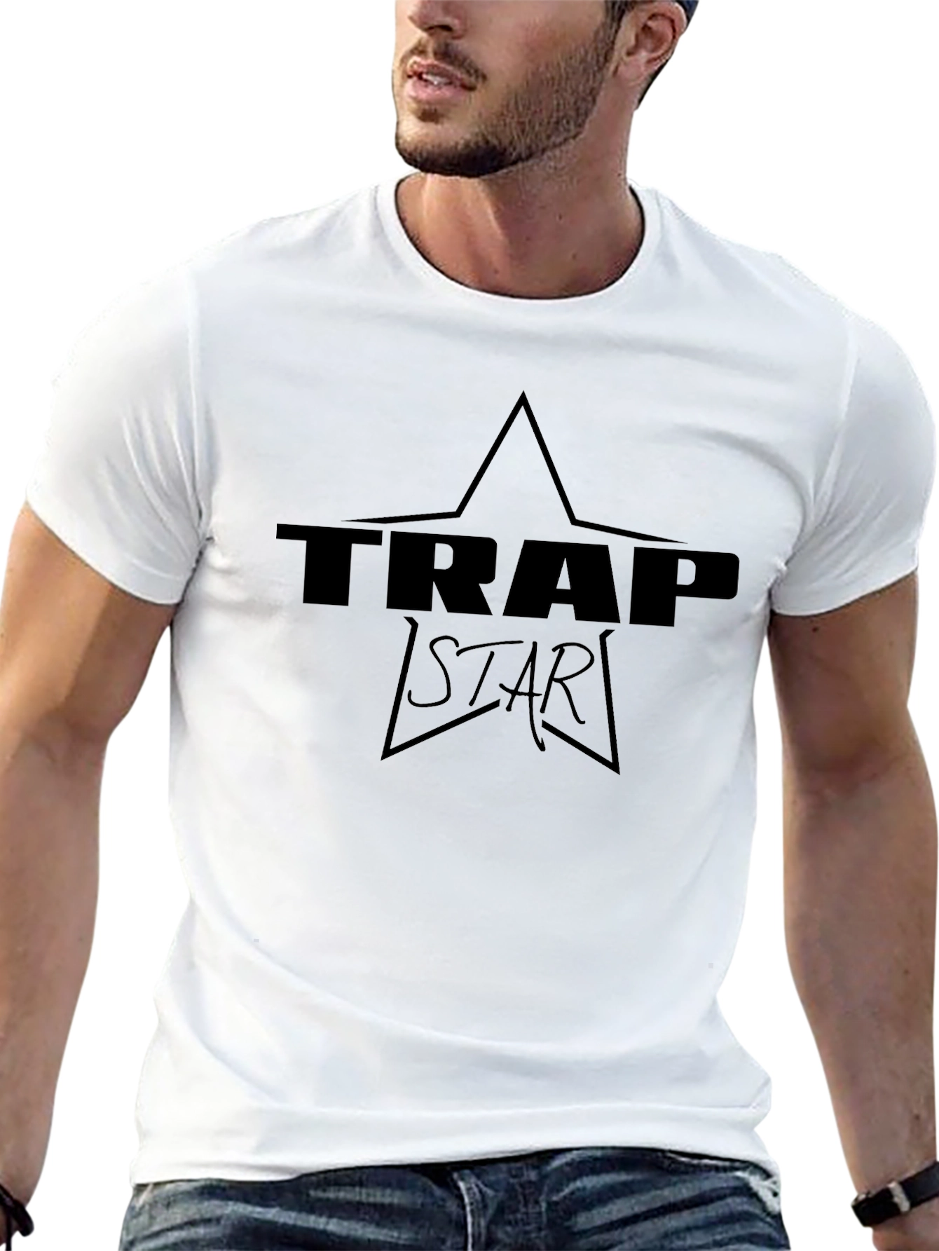 Trap Star Graphic Tee - Mens Black T-Shirt