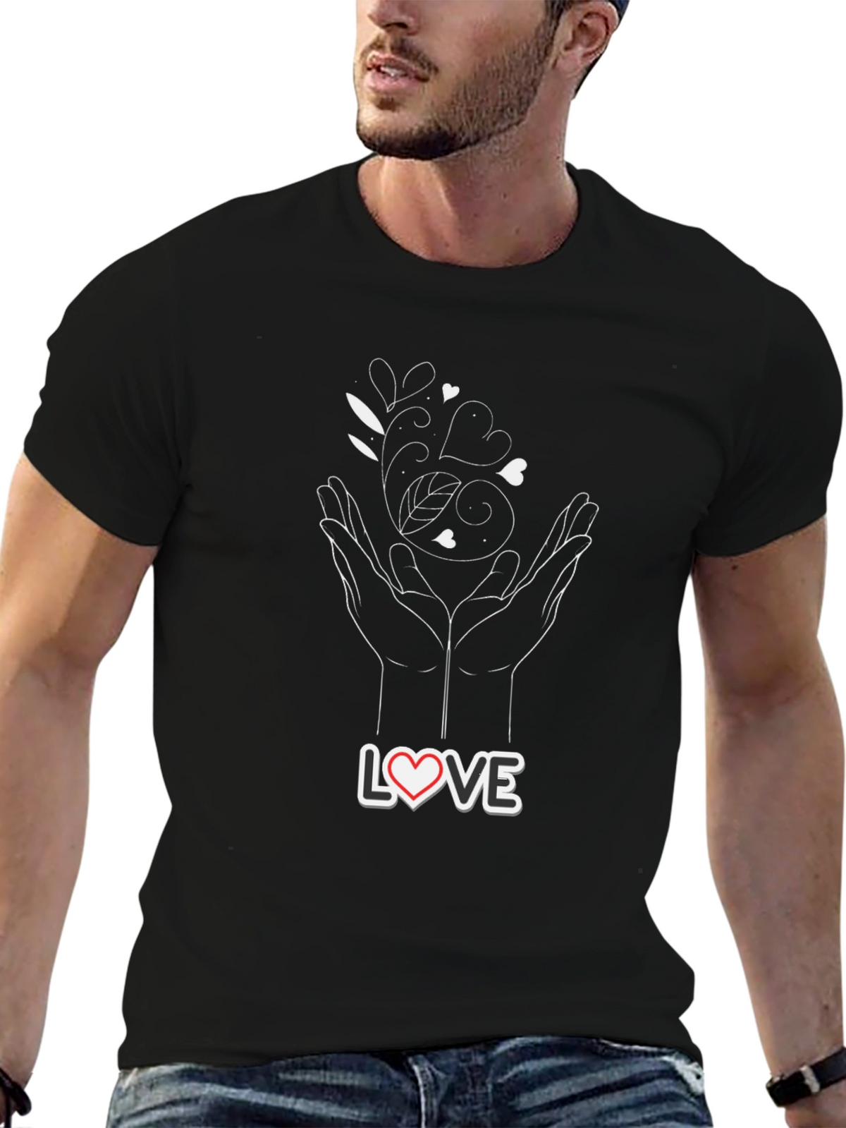 Love Hands Graphic Tee - Black T-Shirt