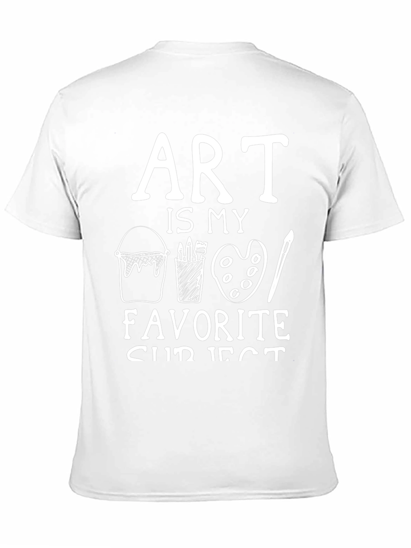 Art Is My Favorite Subject Black Graphic Tee