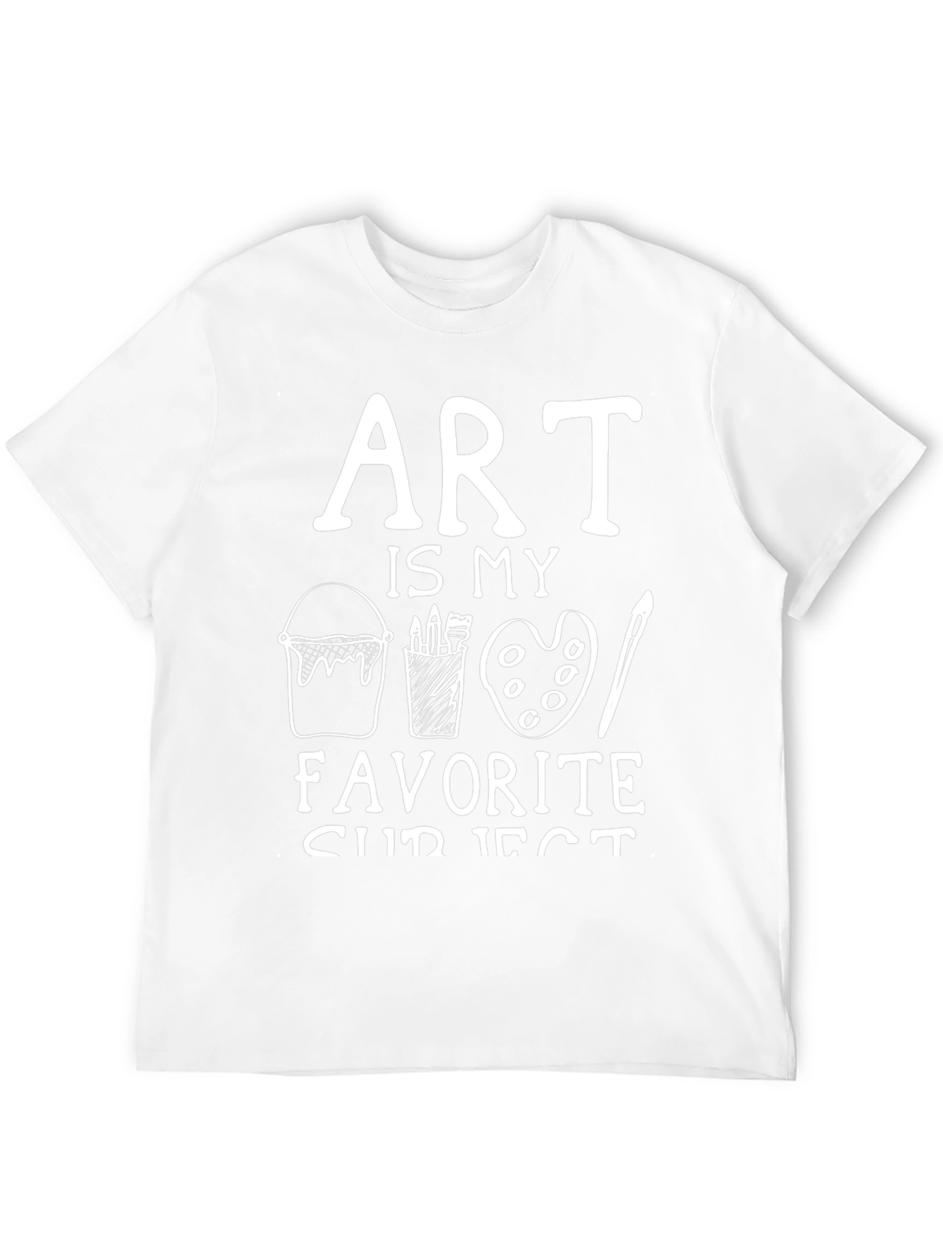 Art Is My Favorite Subject Black Graphic Tee