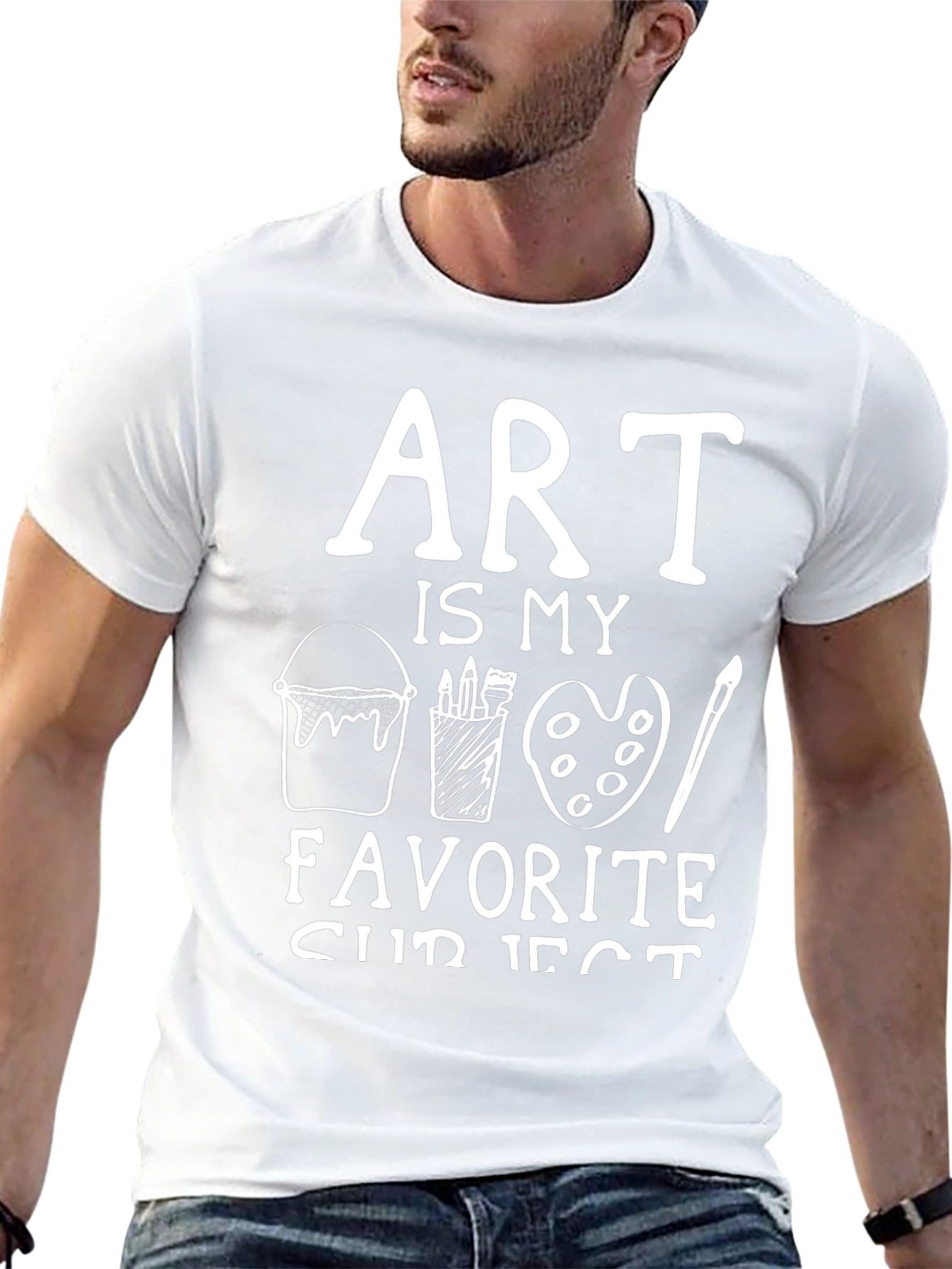 Art Is My Favorite Subject Black Graphic Tee