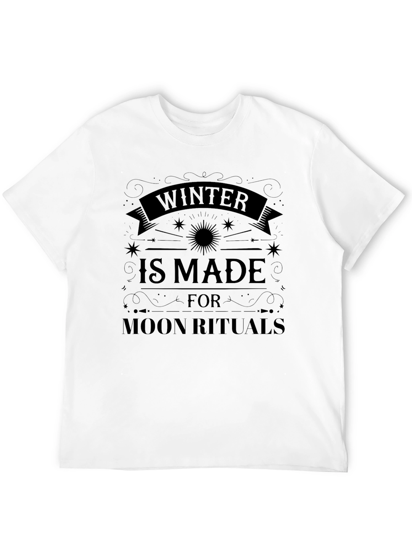 Winter Moon Rituals Graphic T-Shirt - Black