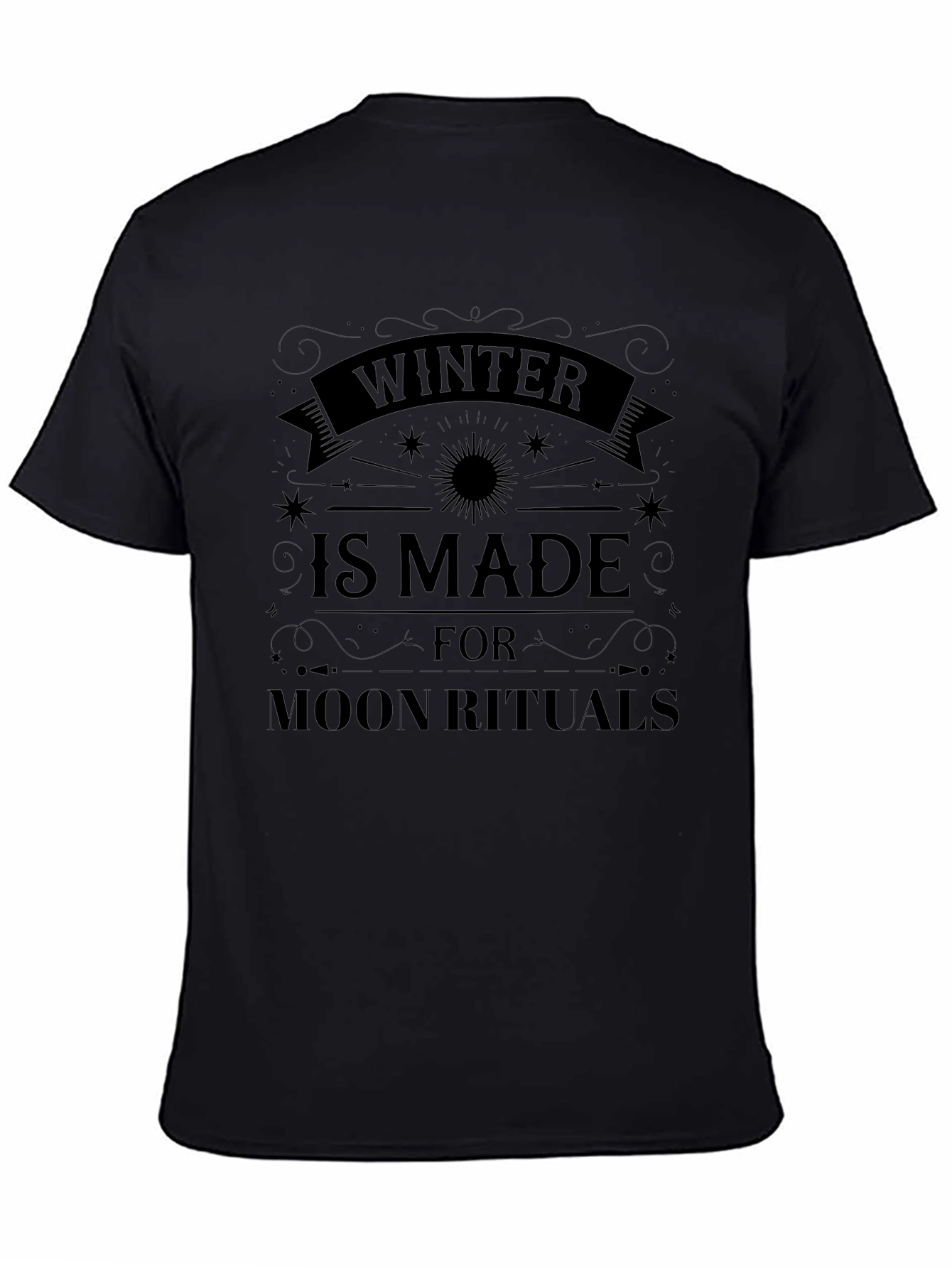 Winter Moon Rituals Graphic T-Shirt - Black