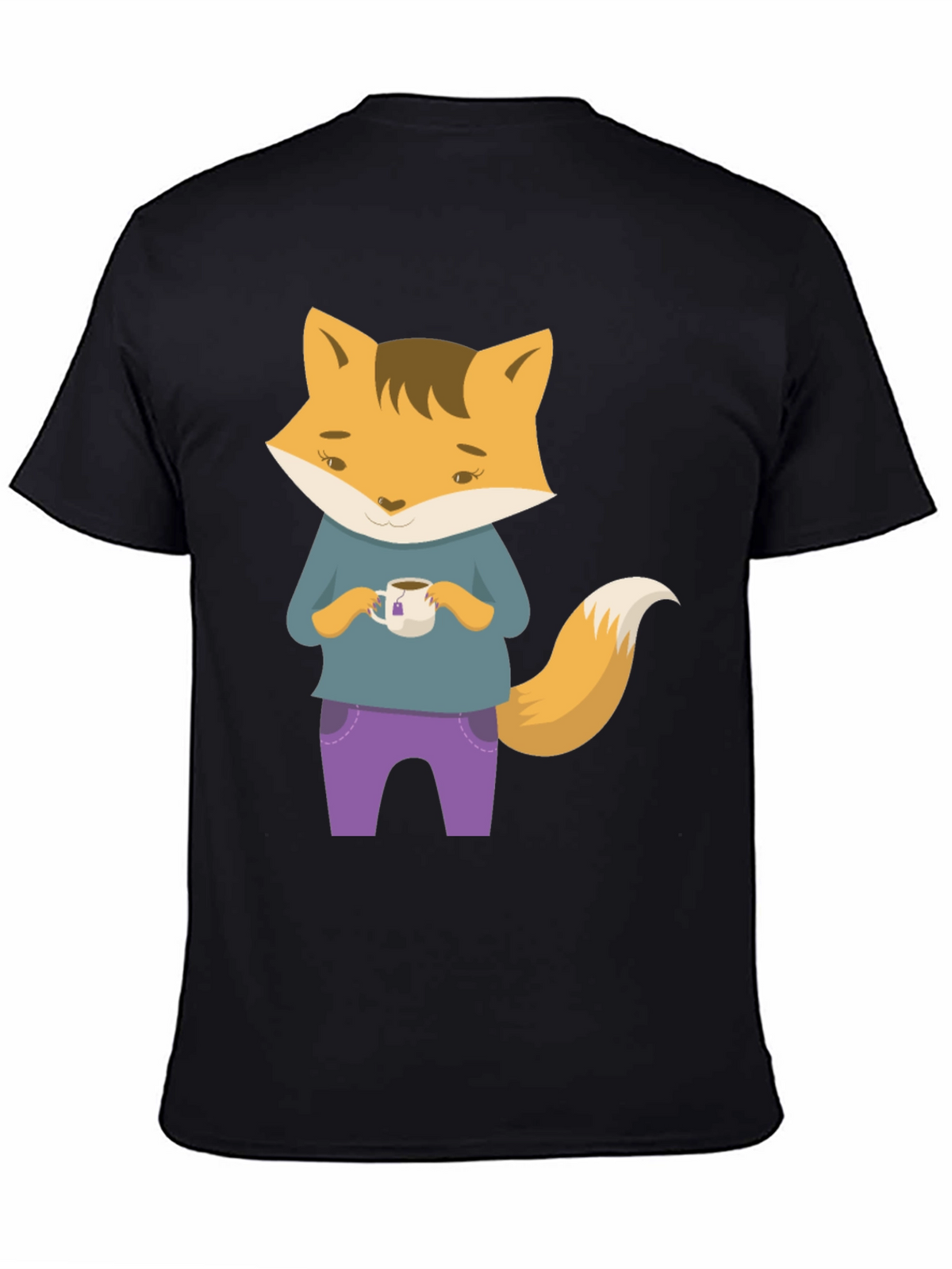 Fox Tea T-Shirt - Cute Cartoon Fox Design