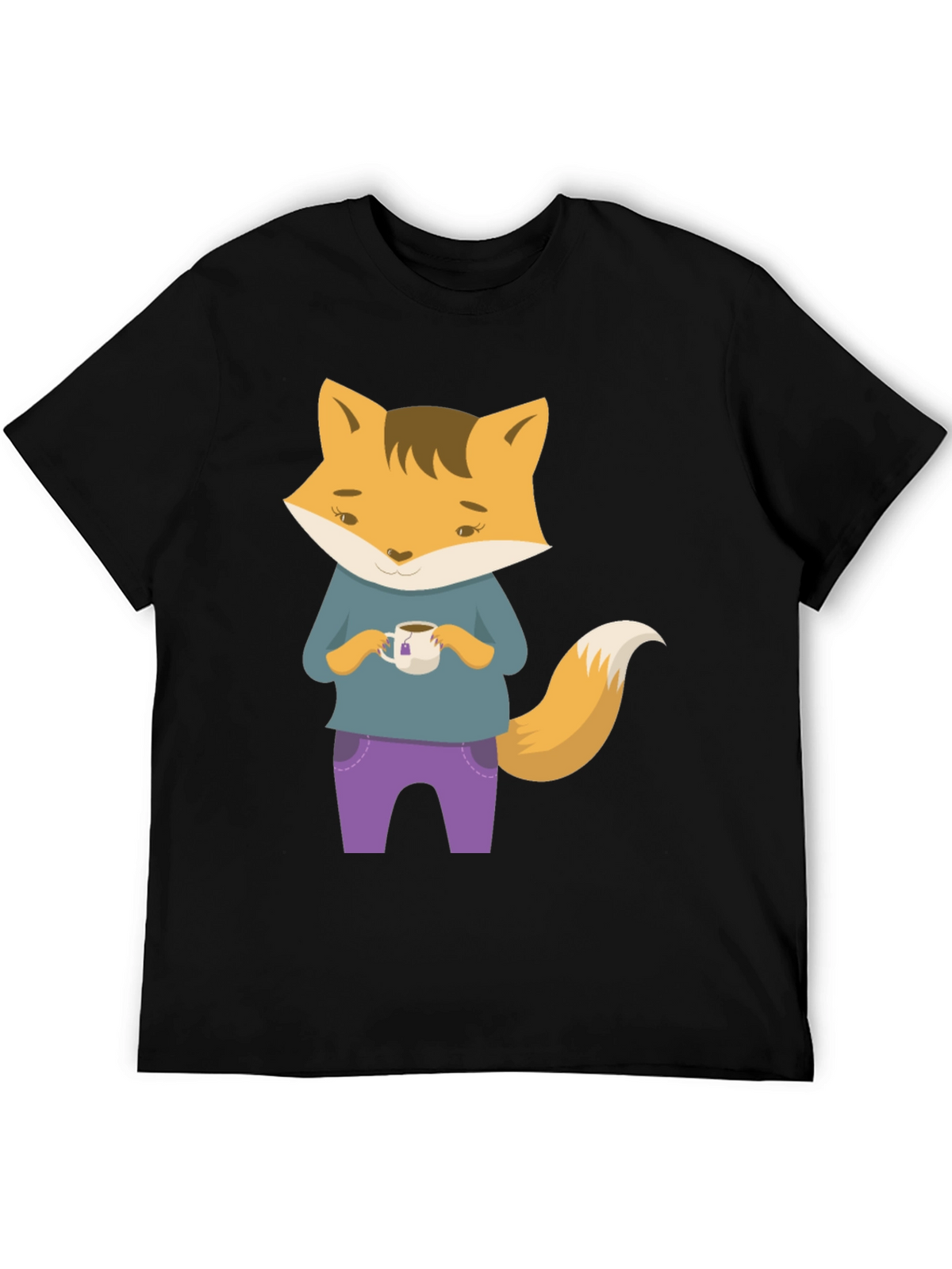 Fox Tea T-Shirt - Cute Cartoon Fox Design