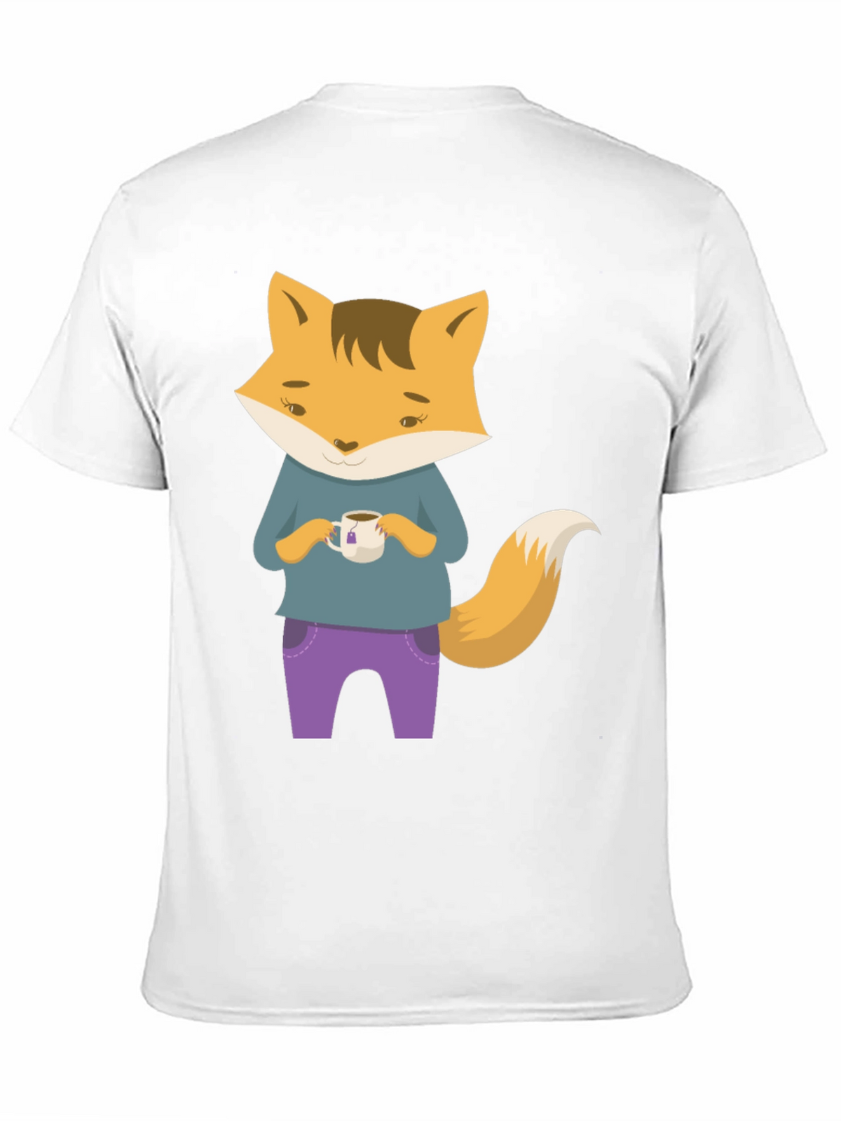 Fox Tea T-Shirt - Cute Cartoon Fox Design
