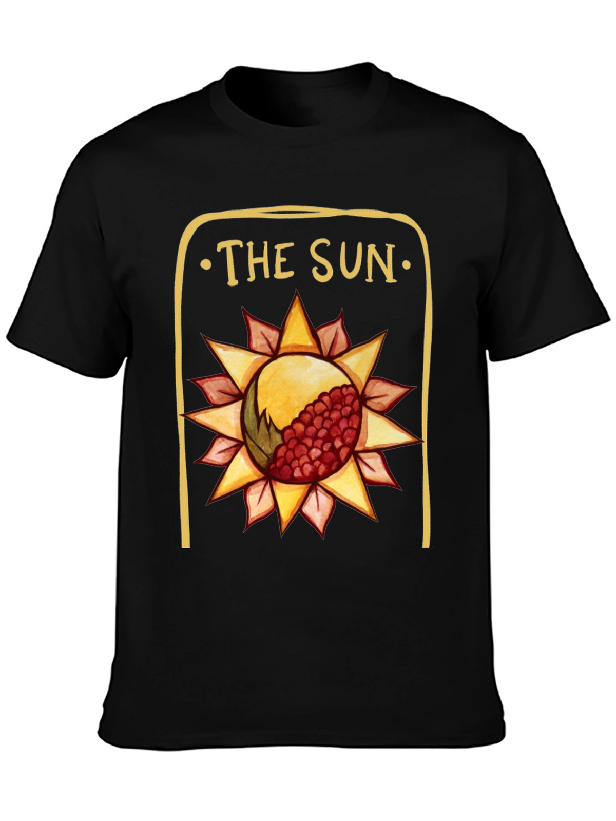 The Sun Tarot Card Graphic Tee - Black