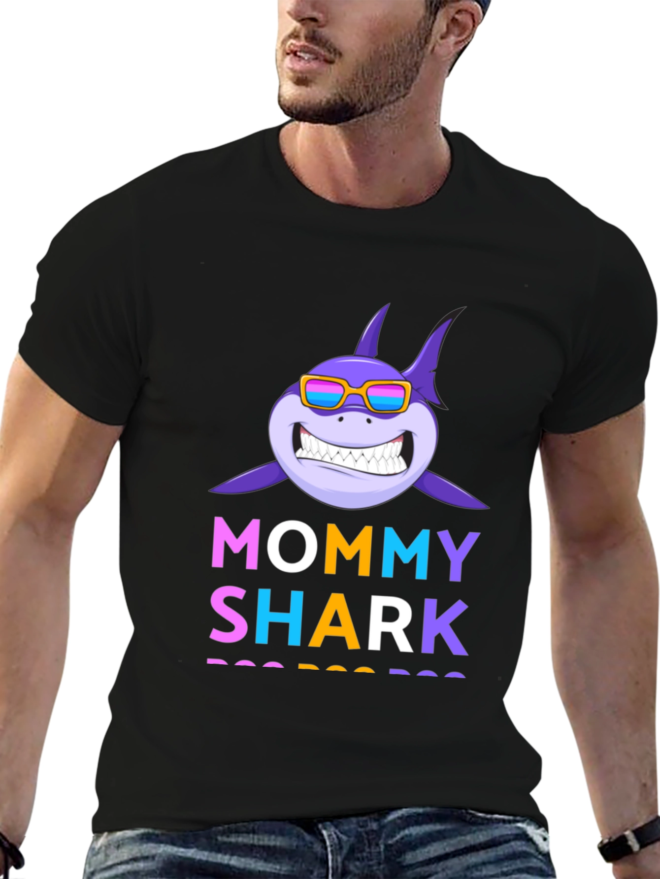 Mommy Shark Graphic Tee - Fun Family Apparel
