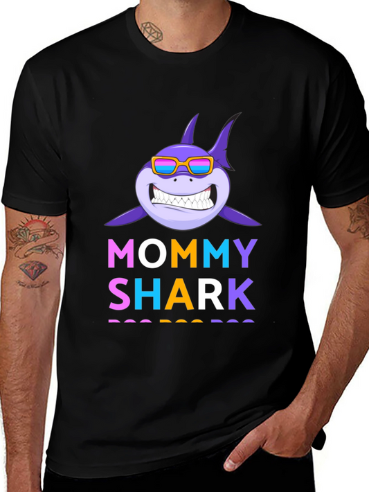 Mommy Shark Graphic Tee - Fun Family Apparel