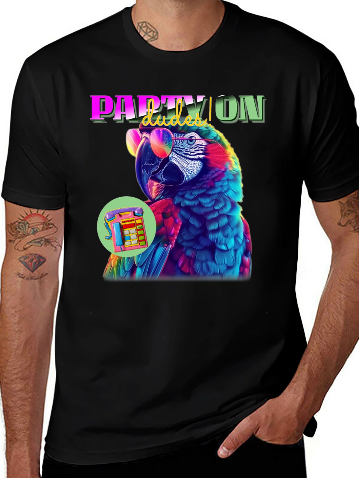 Party Parrot Graphic Tee