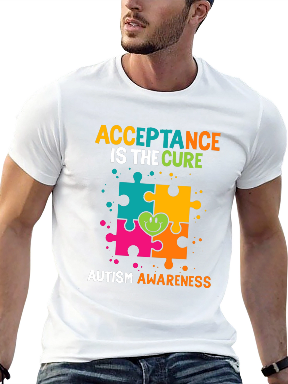 Autism Awareness T-Shirt - Acceptance Is The Cure