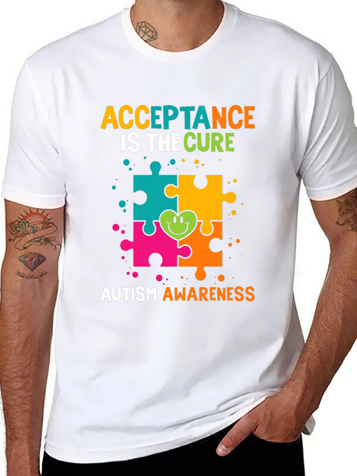 Autism Awareness T-Shirt - Acceptance Is The Cure