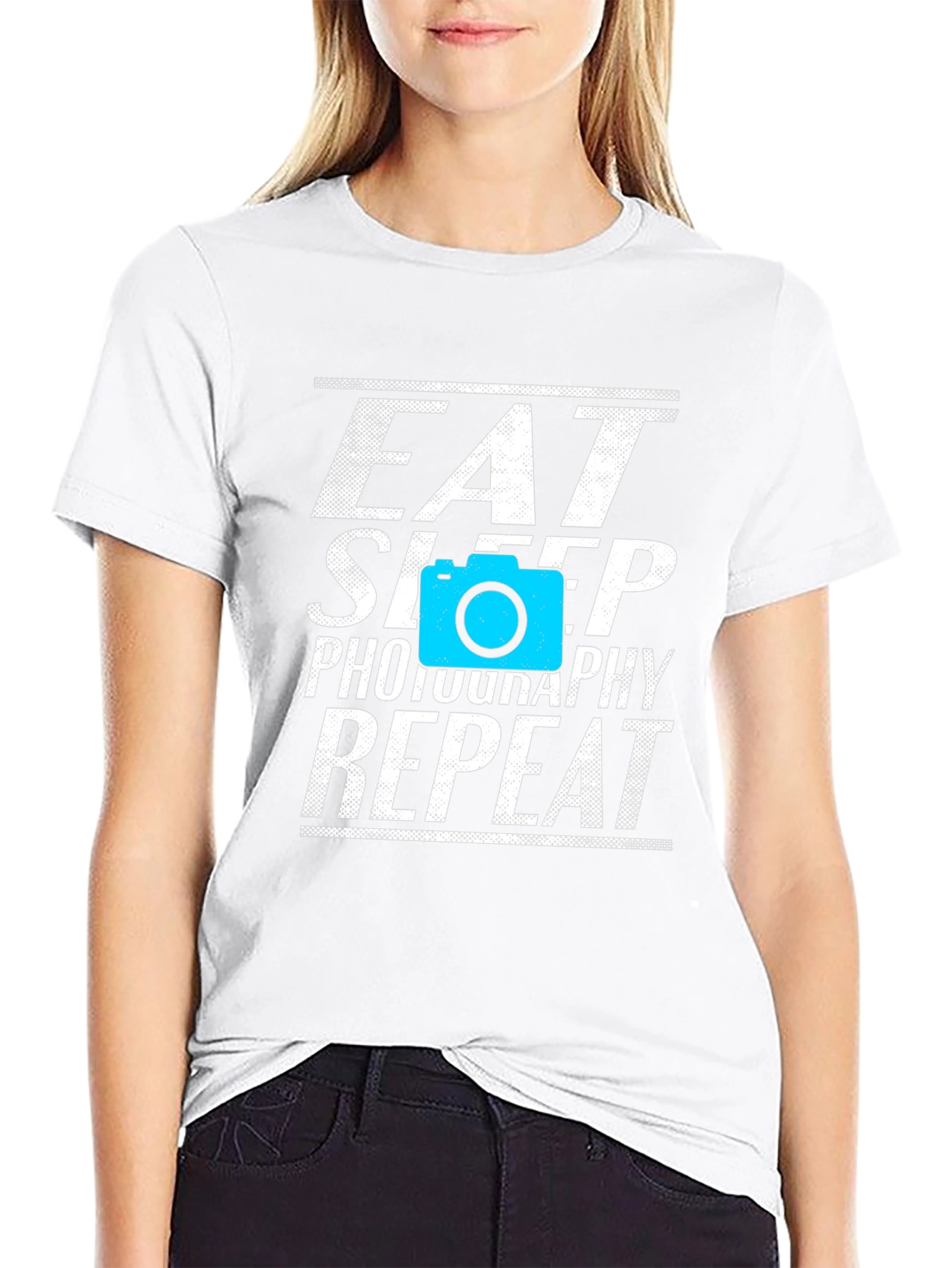 Eat Sleep Photography Repeat Black T-Shirt