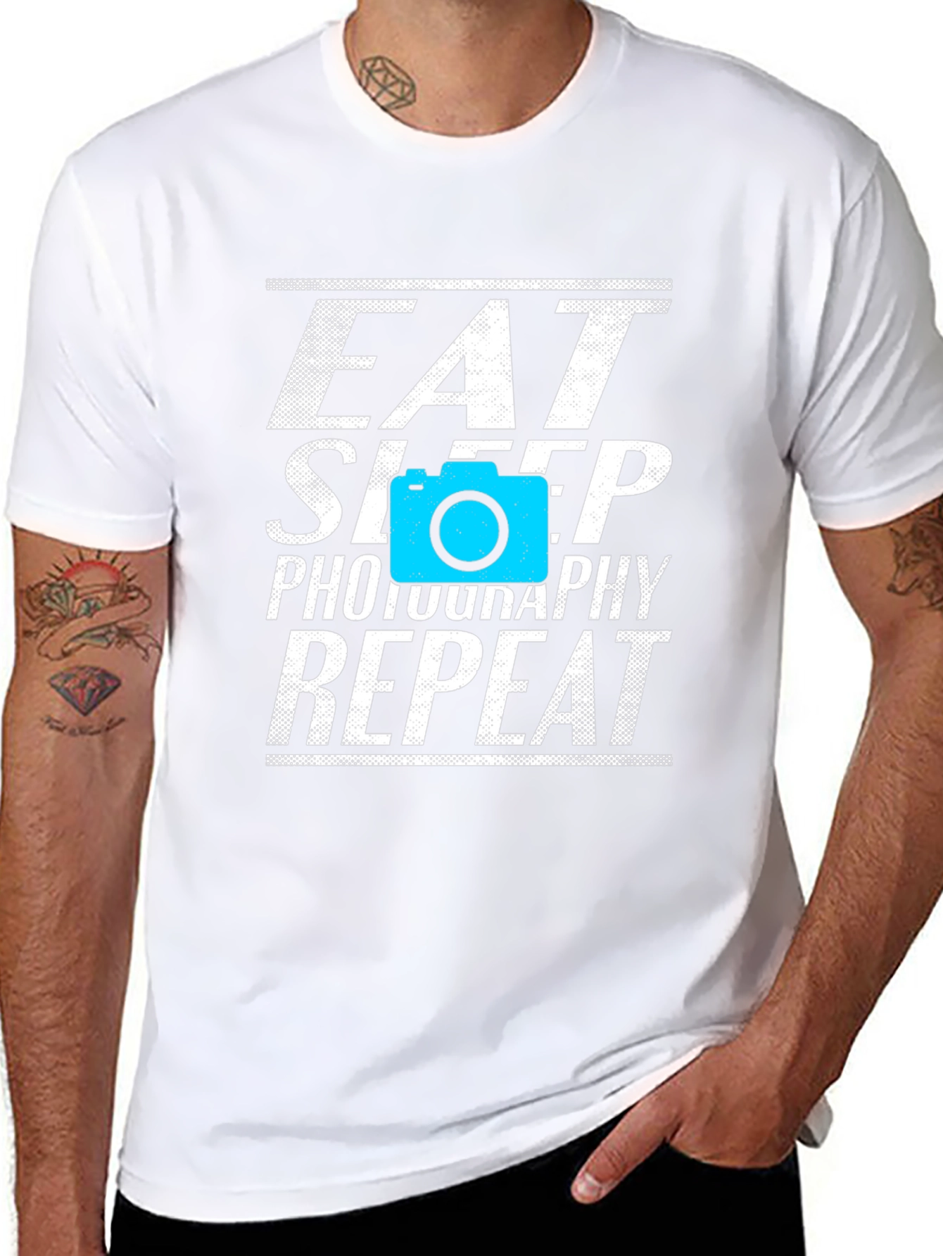 Eat Sleep Photography Repeat Black T-Shirt
