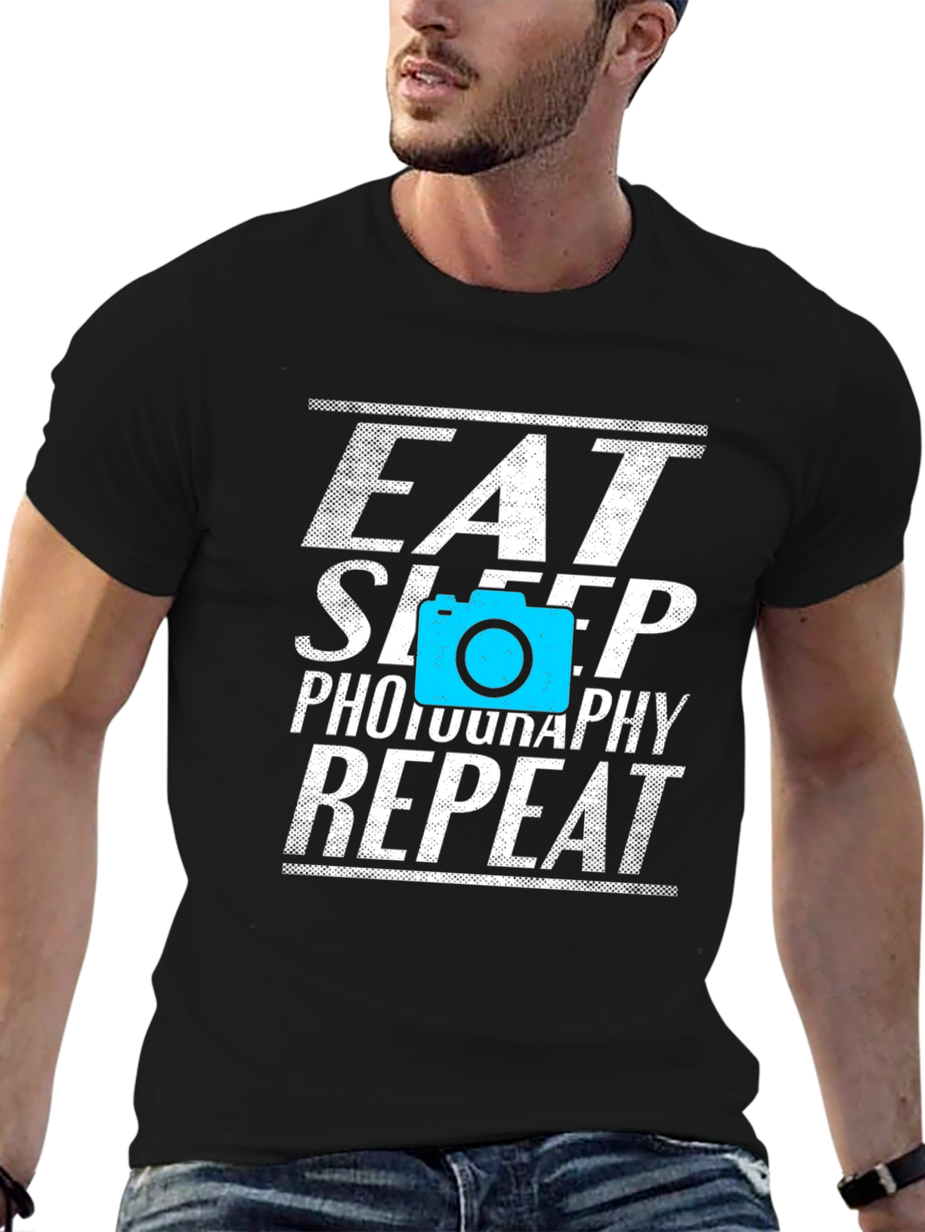 Eat Sleep Photography Repeat Black T-Shirt