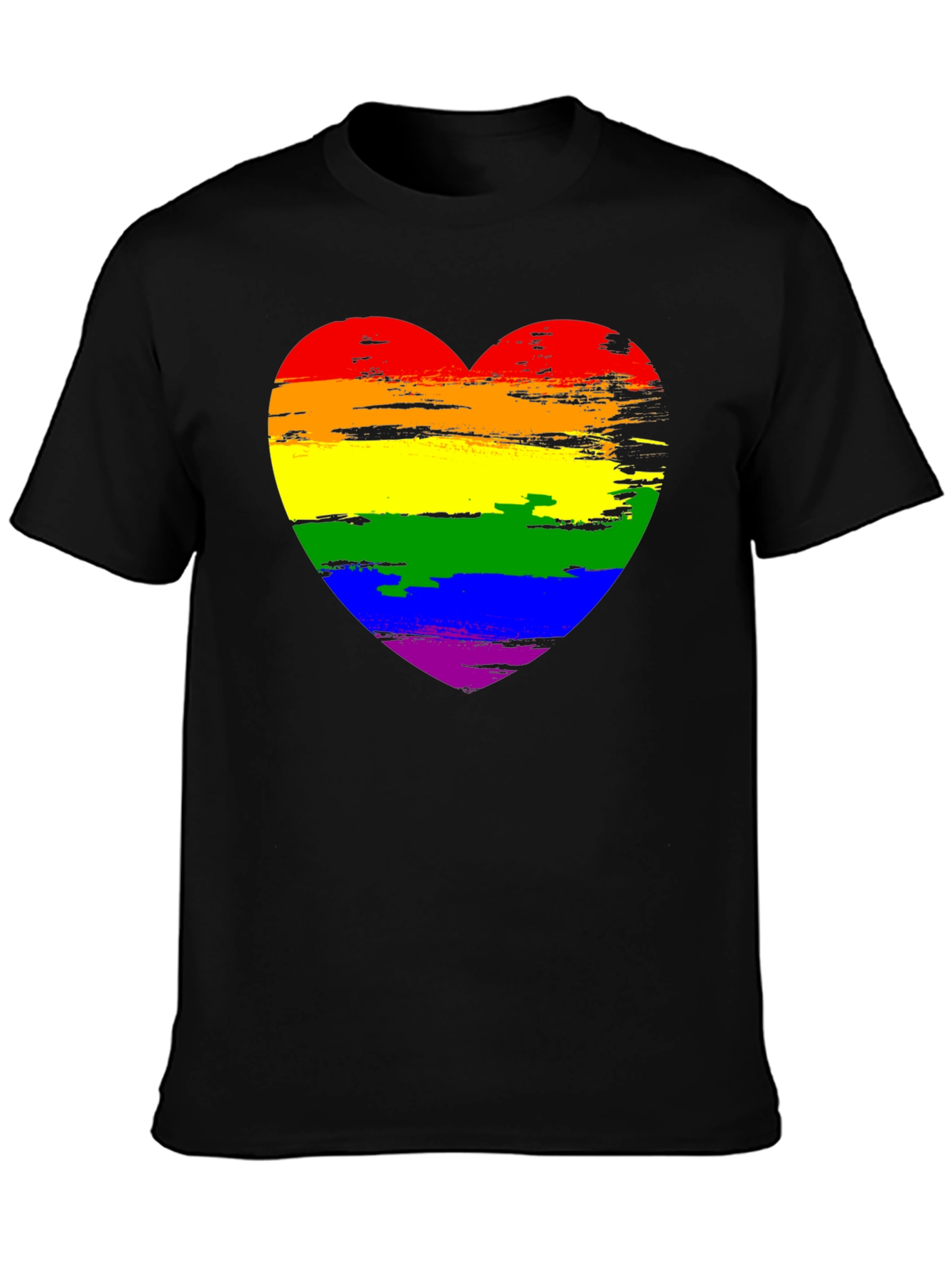 Rainbow Heart Graphic Tee - Pride Shirt