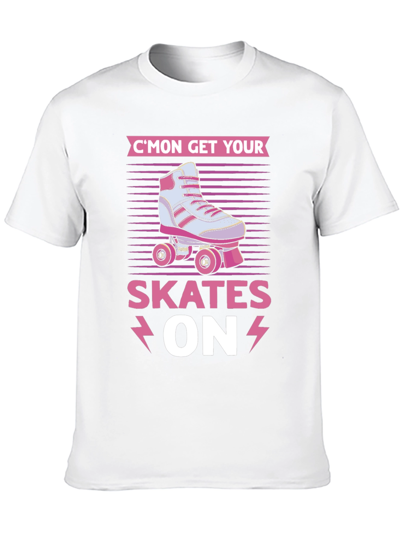 Cmon Get Your Skates On Roller Skate Graphic T-Shirt