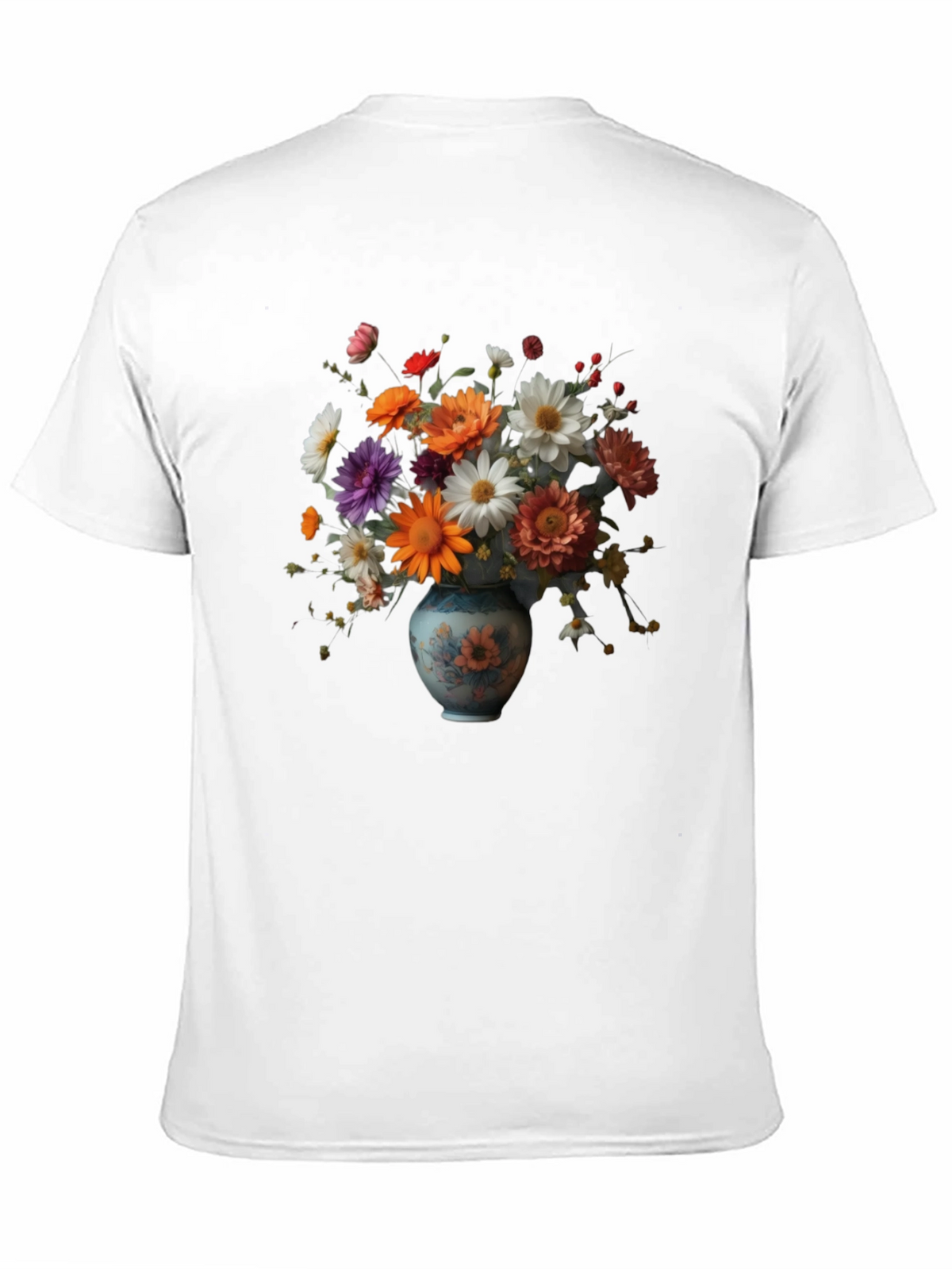 Floral Vase Graphic Tee - Artistic Comfort
