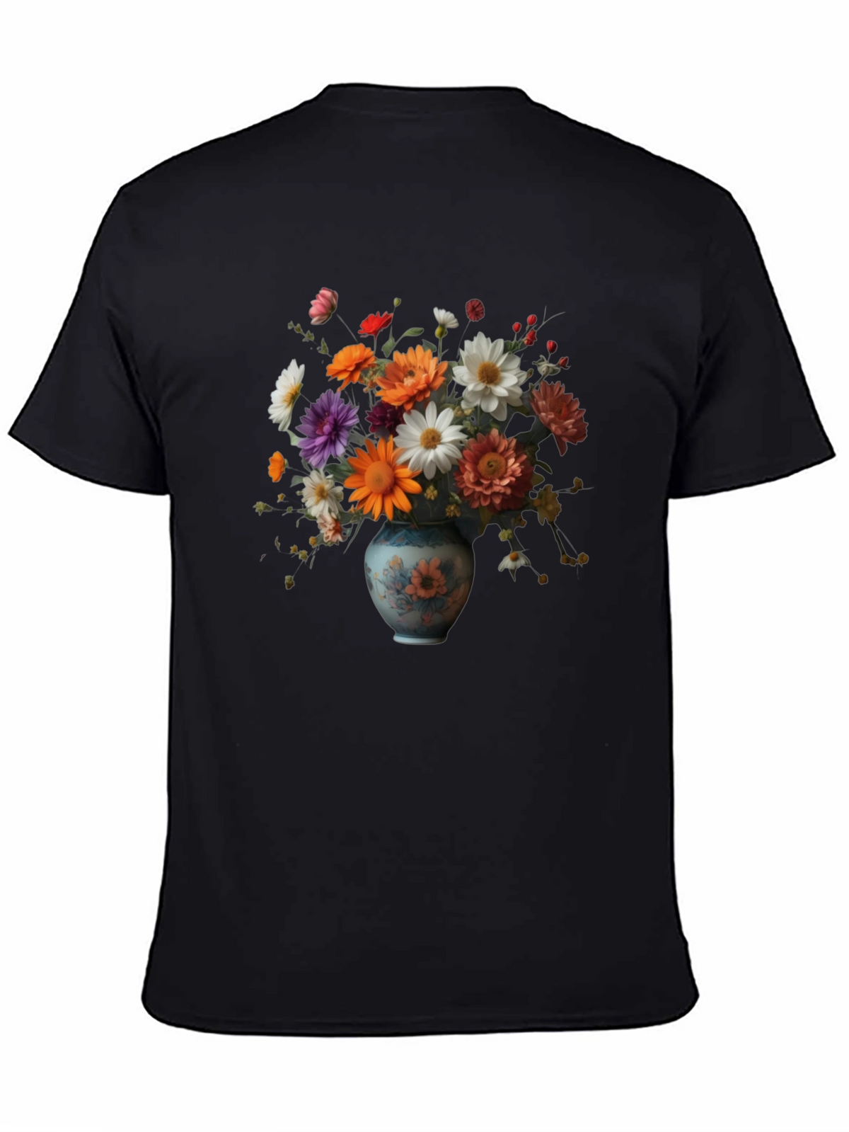 Floral Vase Graphic Tee - Artistic Comfort