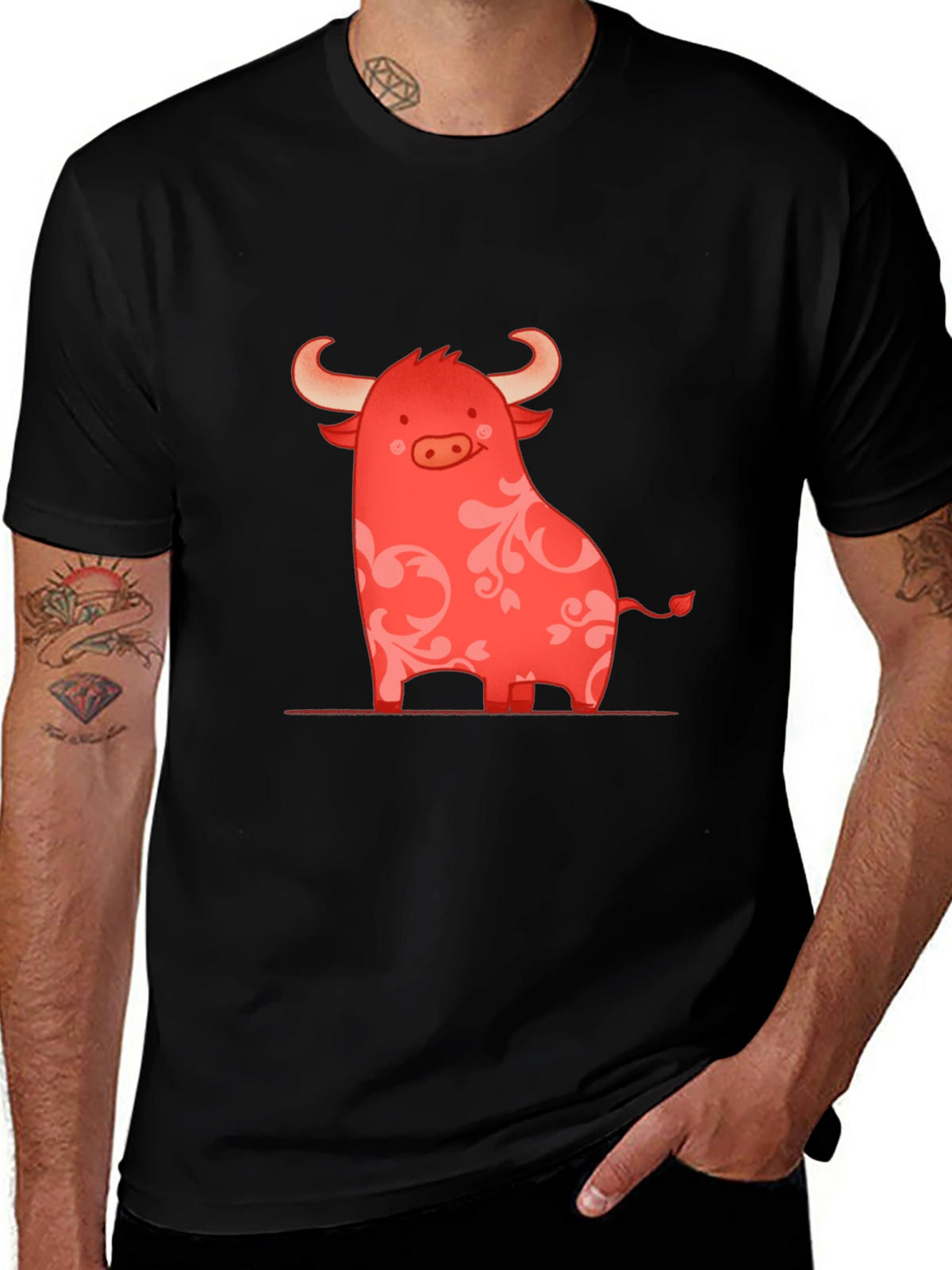 Red Bull Graphic Print Crew Neck T-Shirt