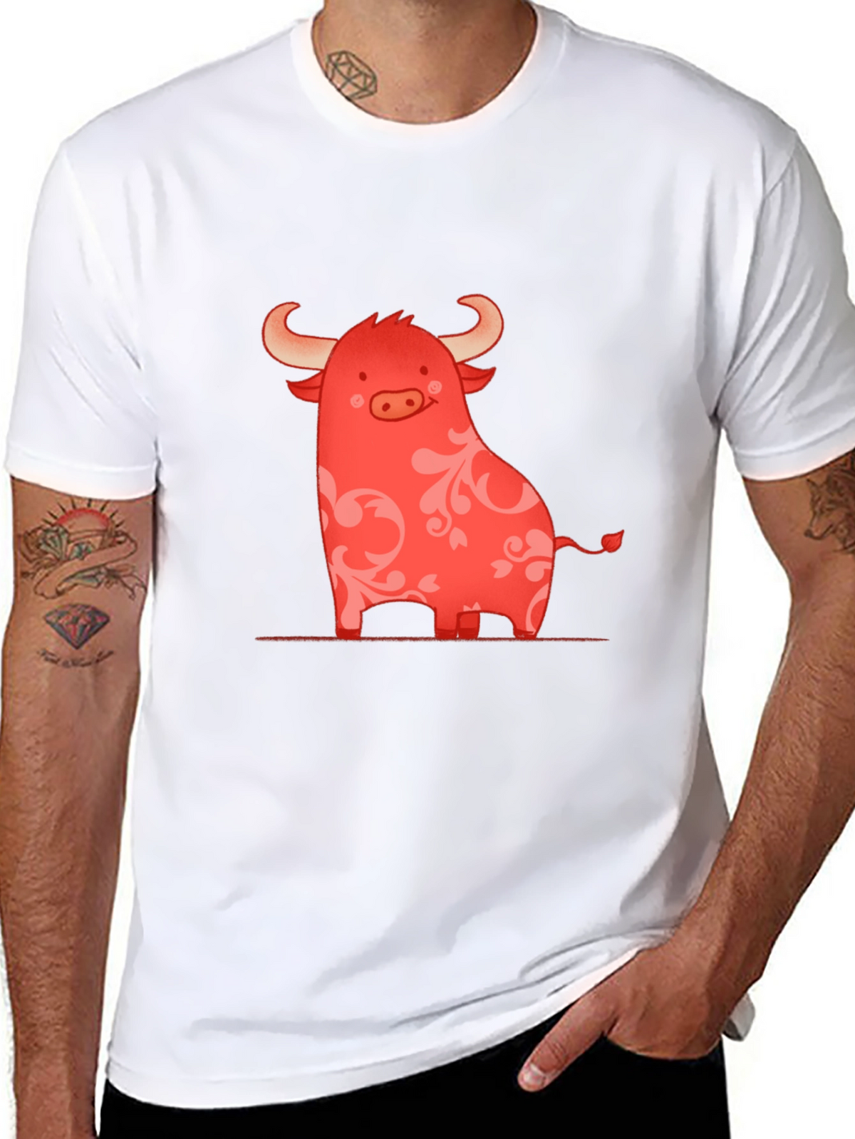 Red Bull Graphic Print Crew Neck T-Shirt