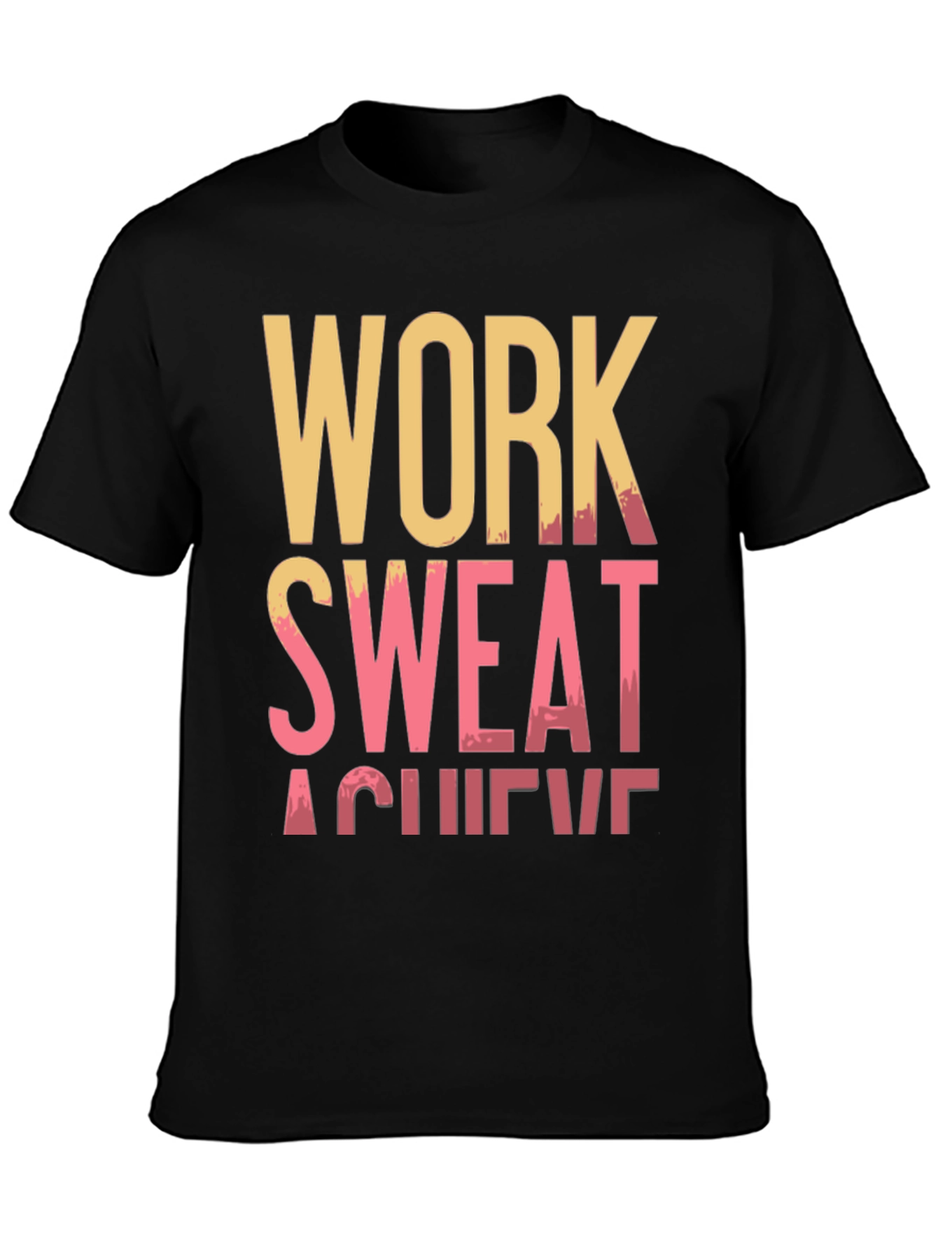 Work Sweat Achieve Black Graphic Tee