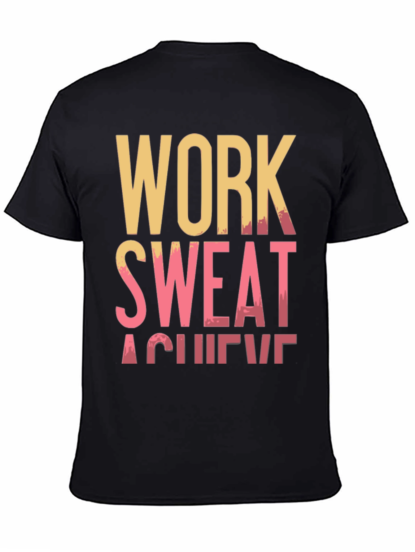 Work Sweat Achieve Black Graphic Tee