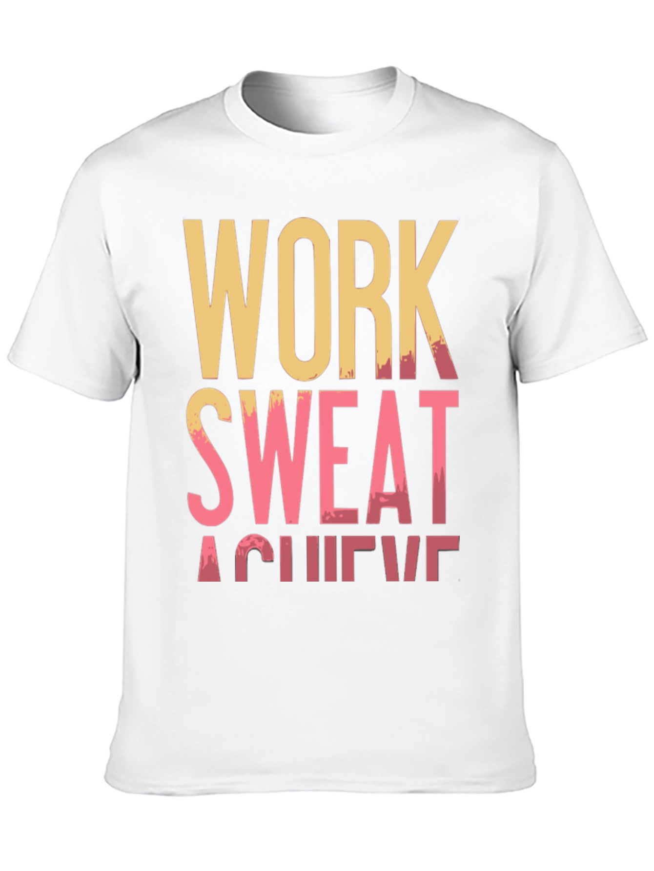 Work Sweat Achieve Black Graphic Tee