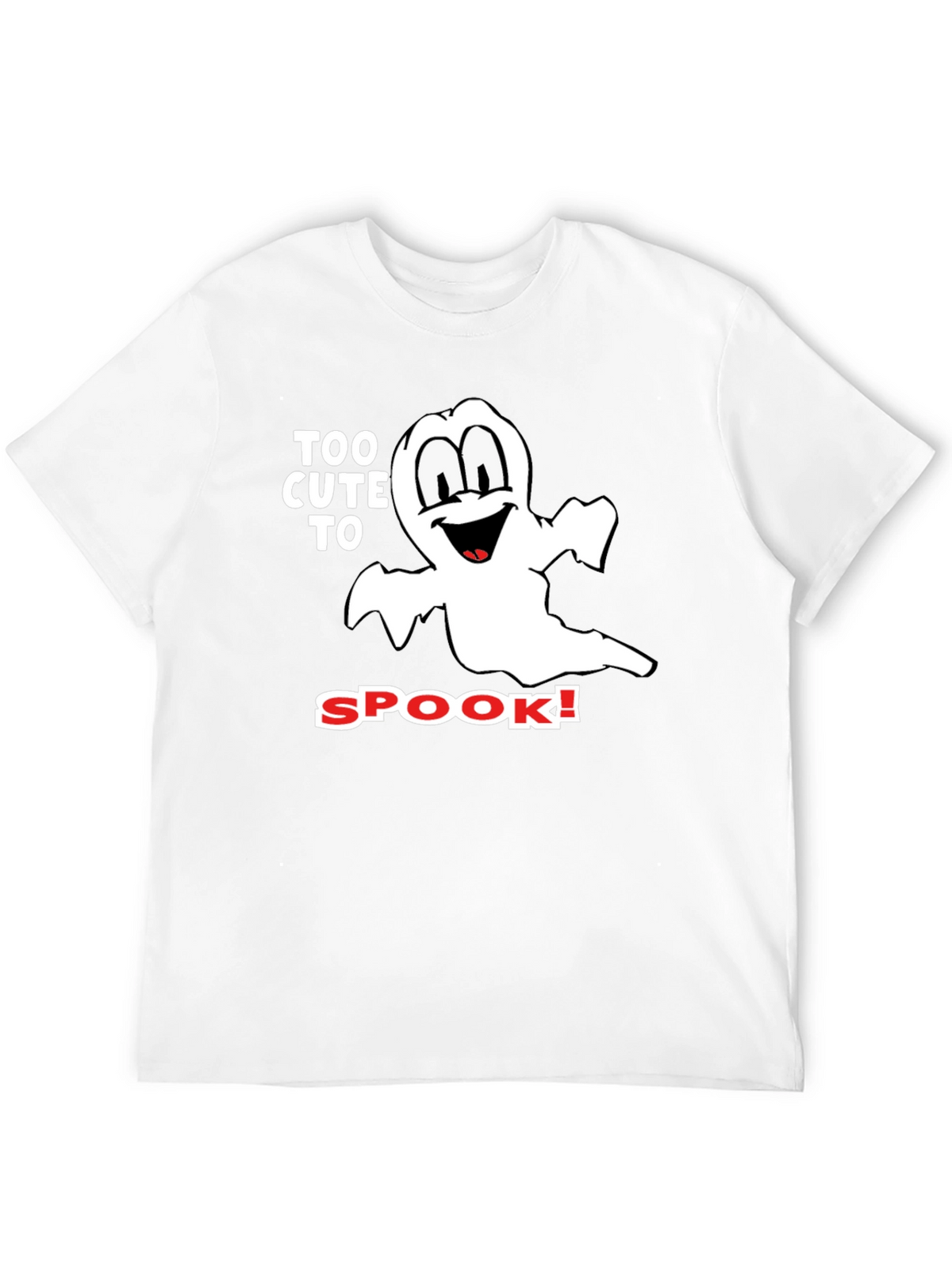 Too Cute to Spook Black Halloween T-Shirt