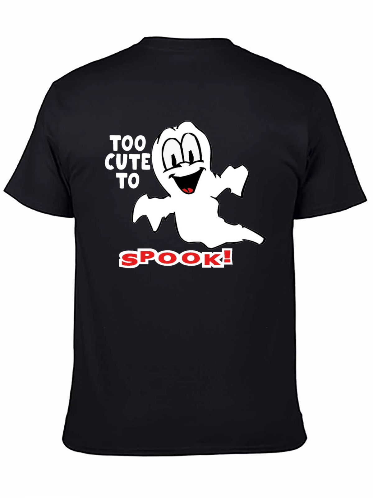Too Cute to Spook Black Halloween T-Shirt
