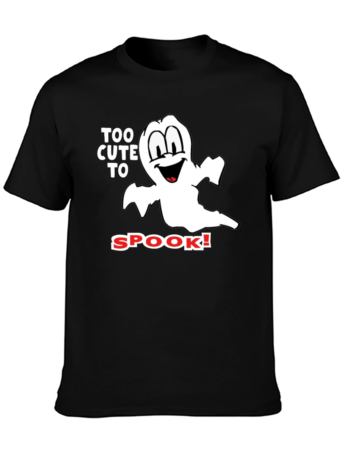 Too Cute to Spook Black Halloween T-Shirt