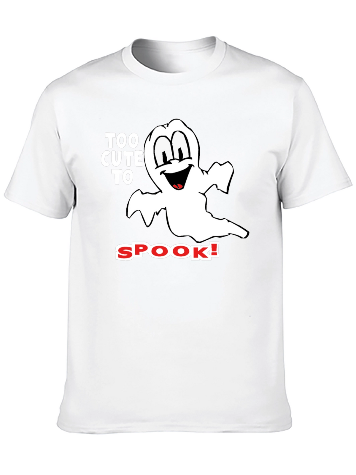 Too Cute to Spook Black Halloween T-Shirt