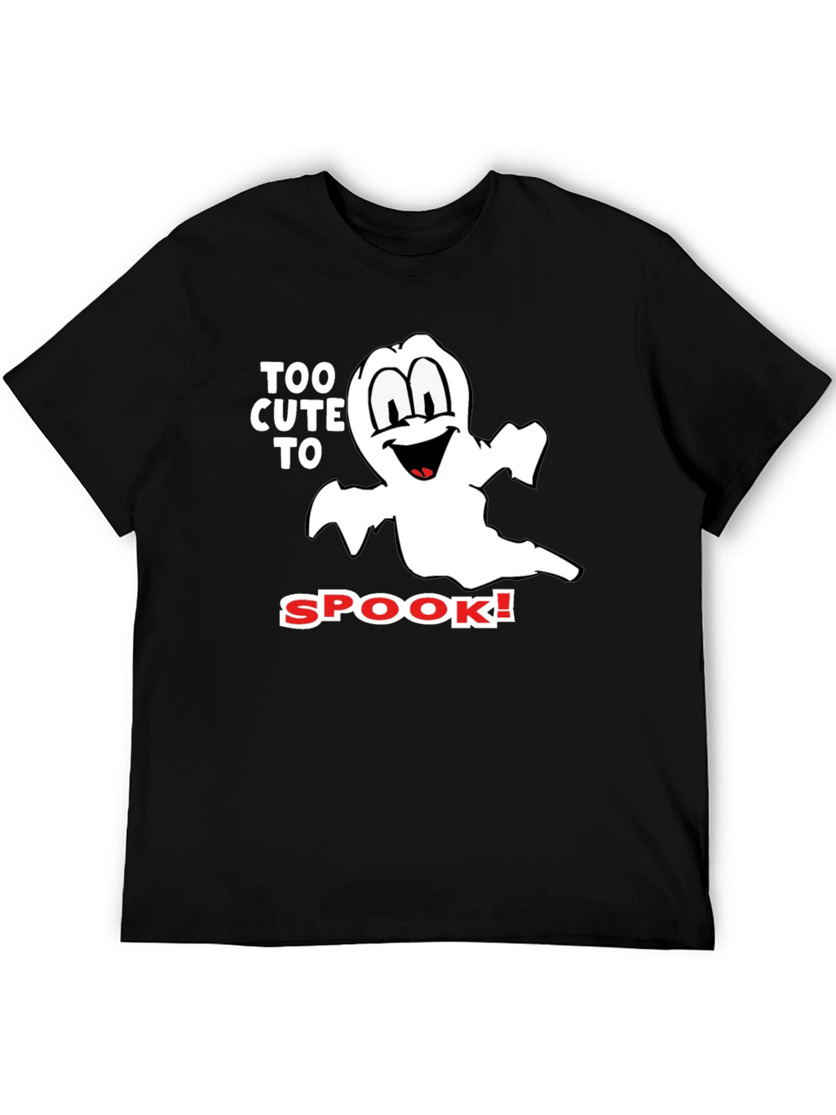 Too Cute to Spook Black Halloween T-Shirt