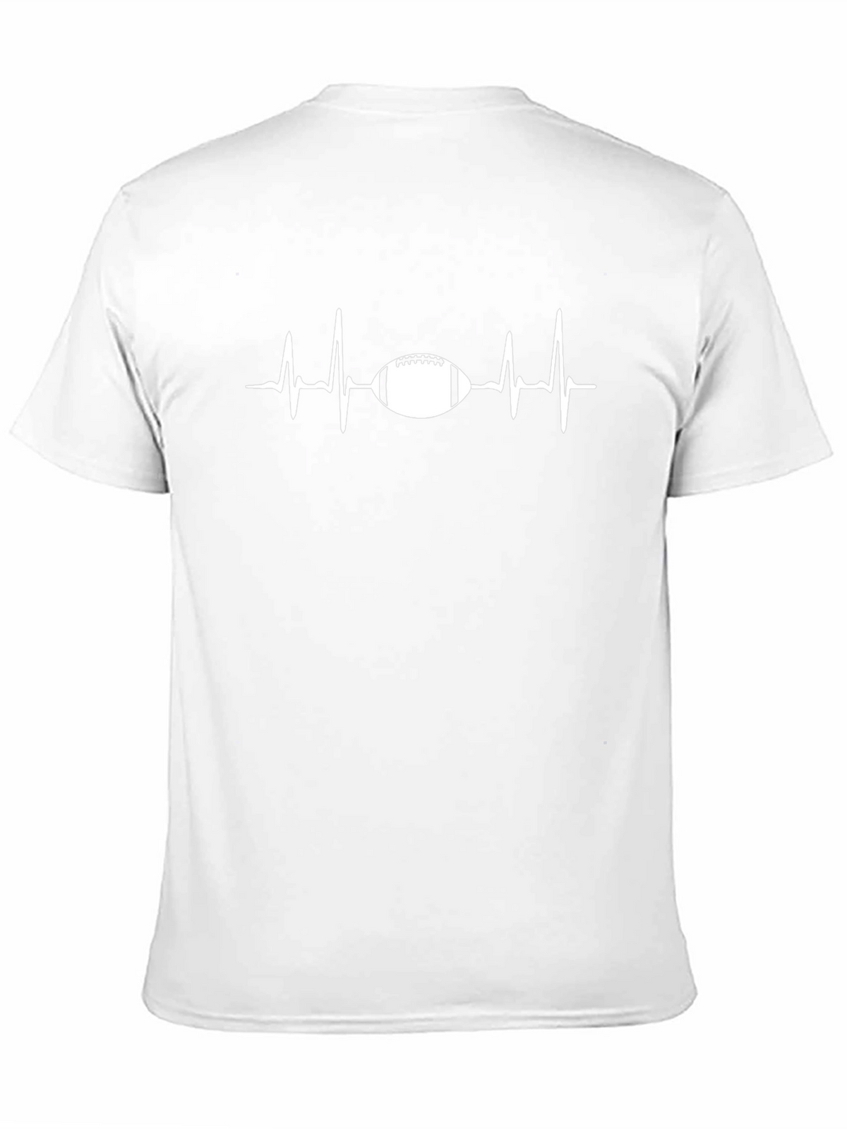 Football Heartbeat T-Shirt - Touchdown Style!