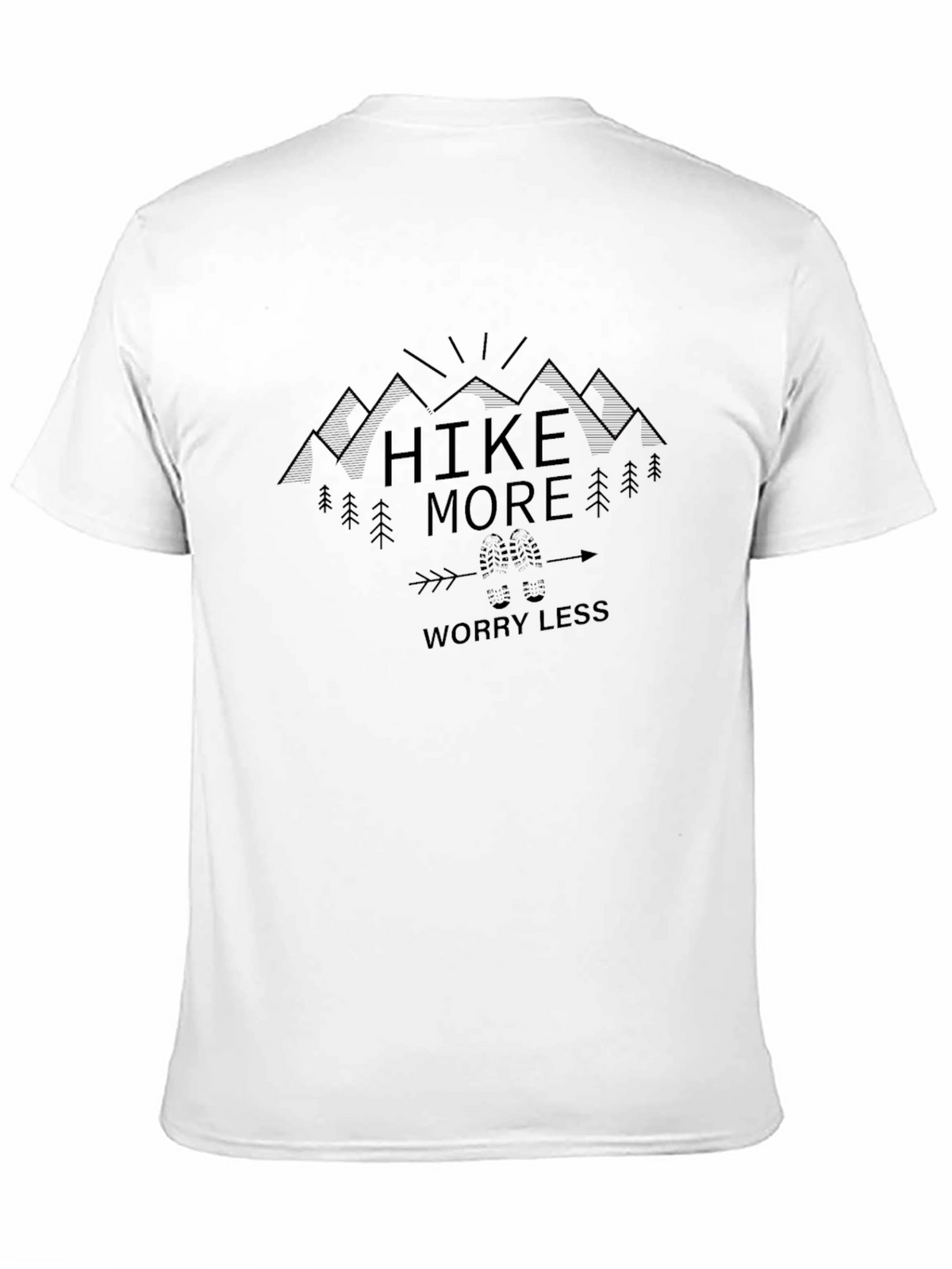 Hike More Worry Less Black Graphic Tee