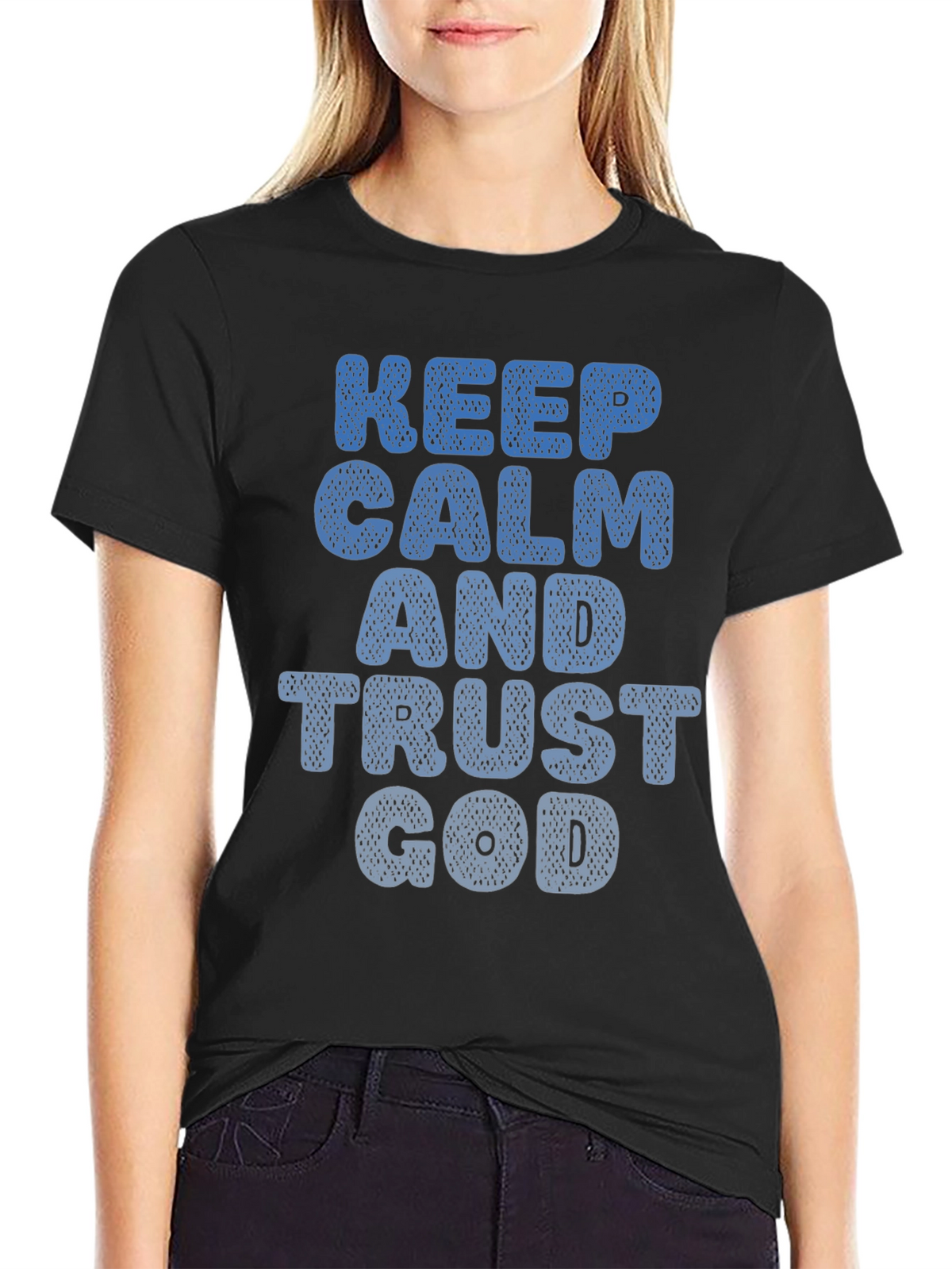 Keep Calm and Trust God Mens T-Shirt