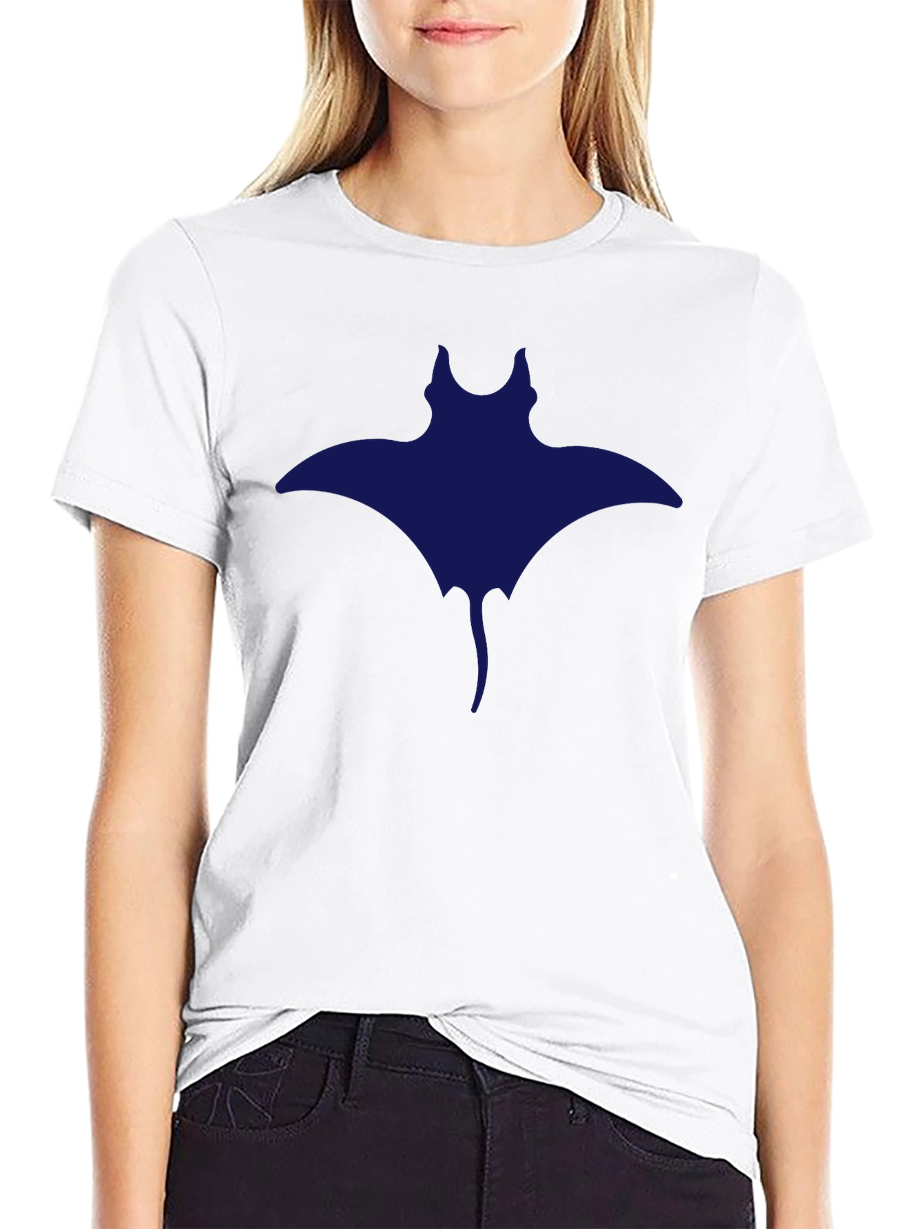 Manta Ray Graphic Tee - Cool Ocean Animal Shirt