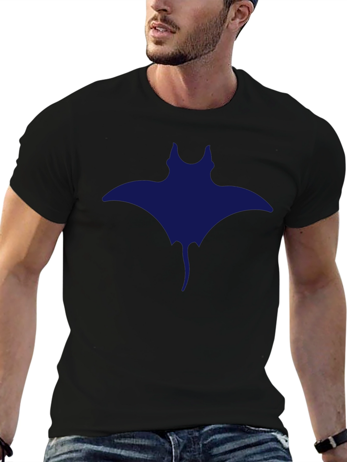 Manta Ray Graphic Tee - Cool Ocean Animal Shirt