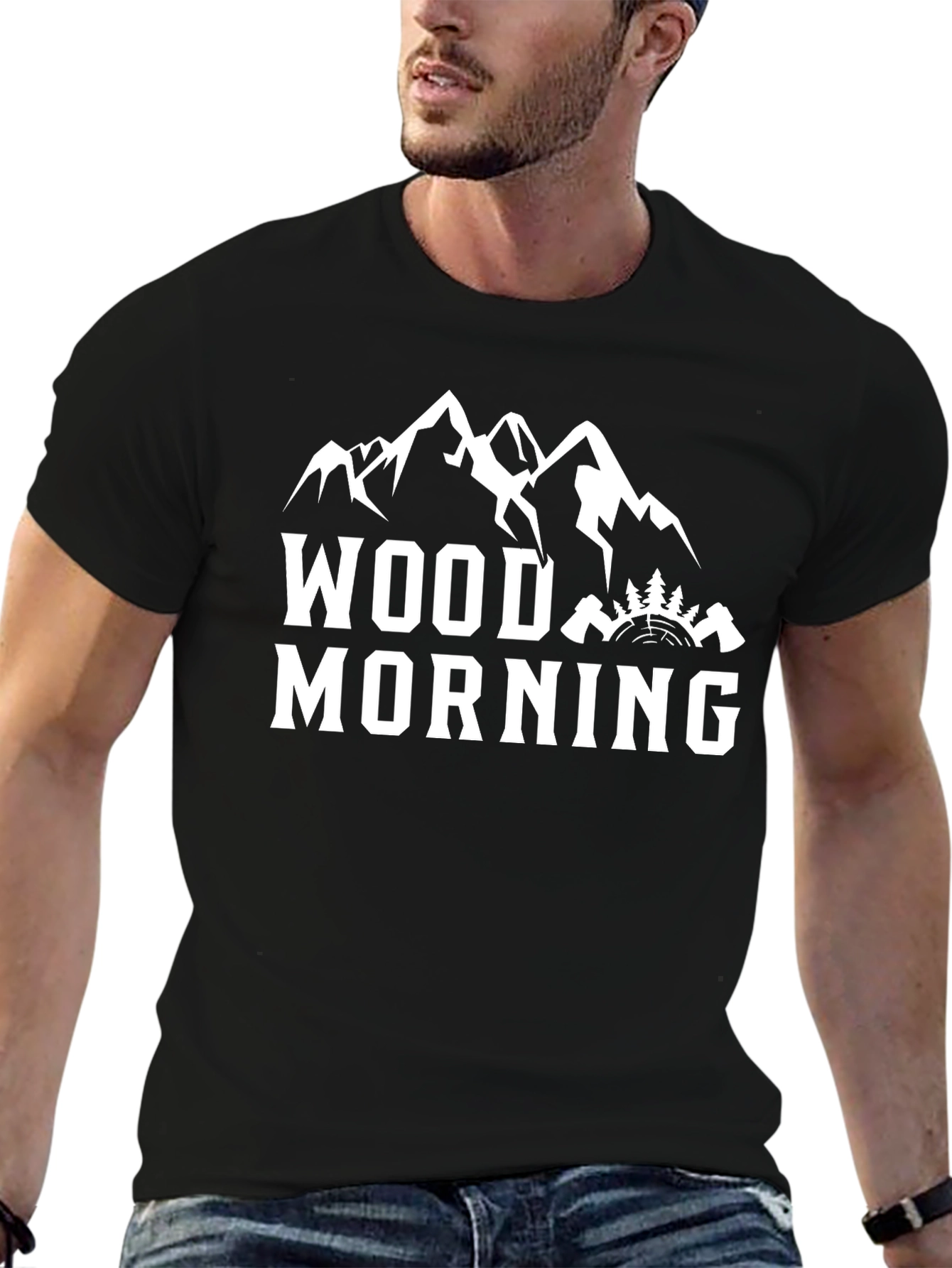 Wood Morning T-Shirt - Mountain Graphic Tee