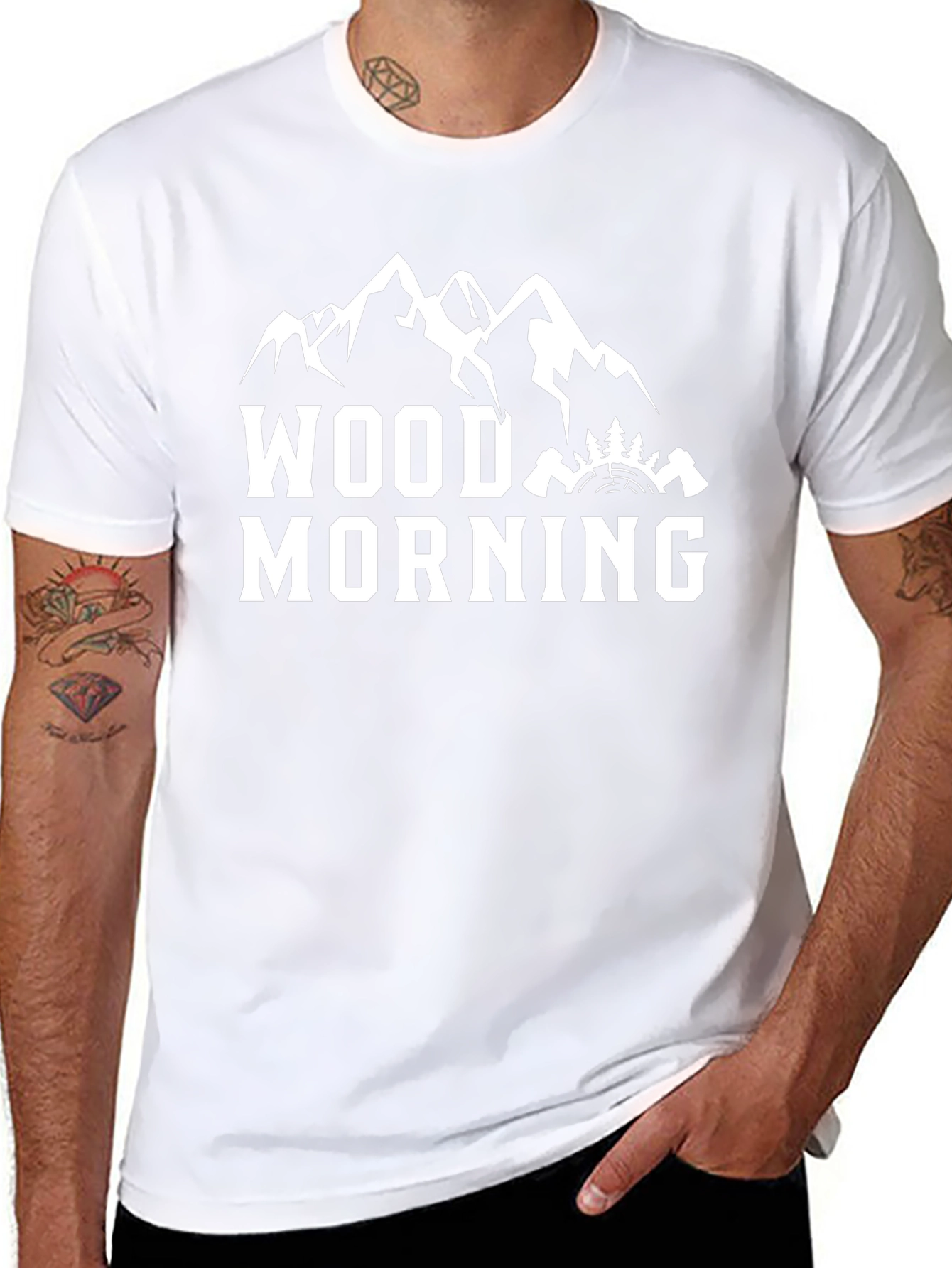 Wood Morning T-Shirt - Mountain Graphic Tee