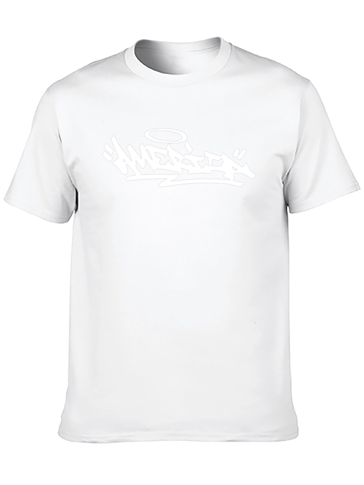 Graffiti-Style Graphic T-Shirt - Black