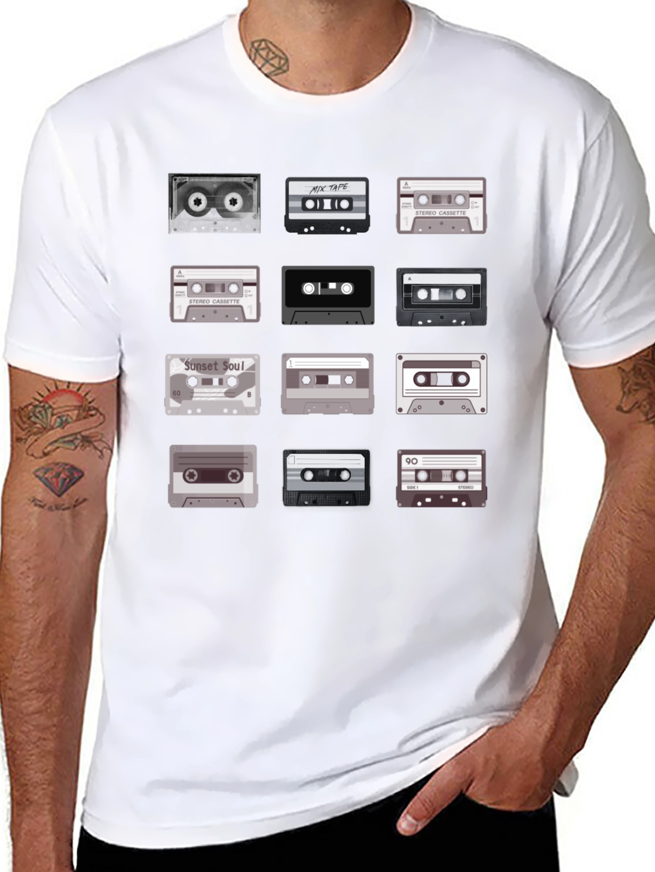 Retro Cassette Tape Graphic Tee - Music Lover T-Shirt